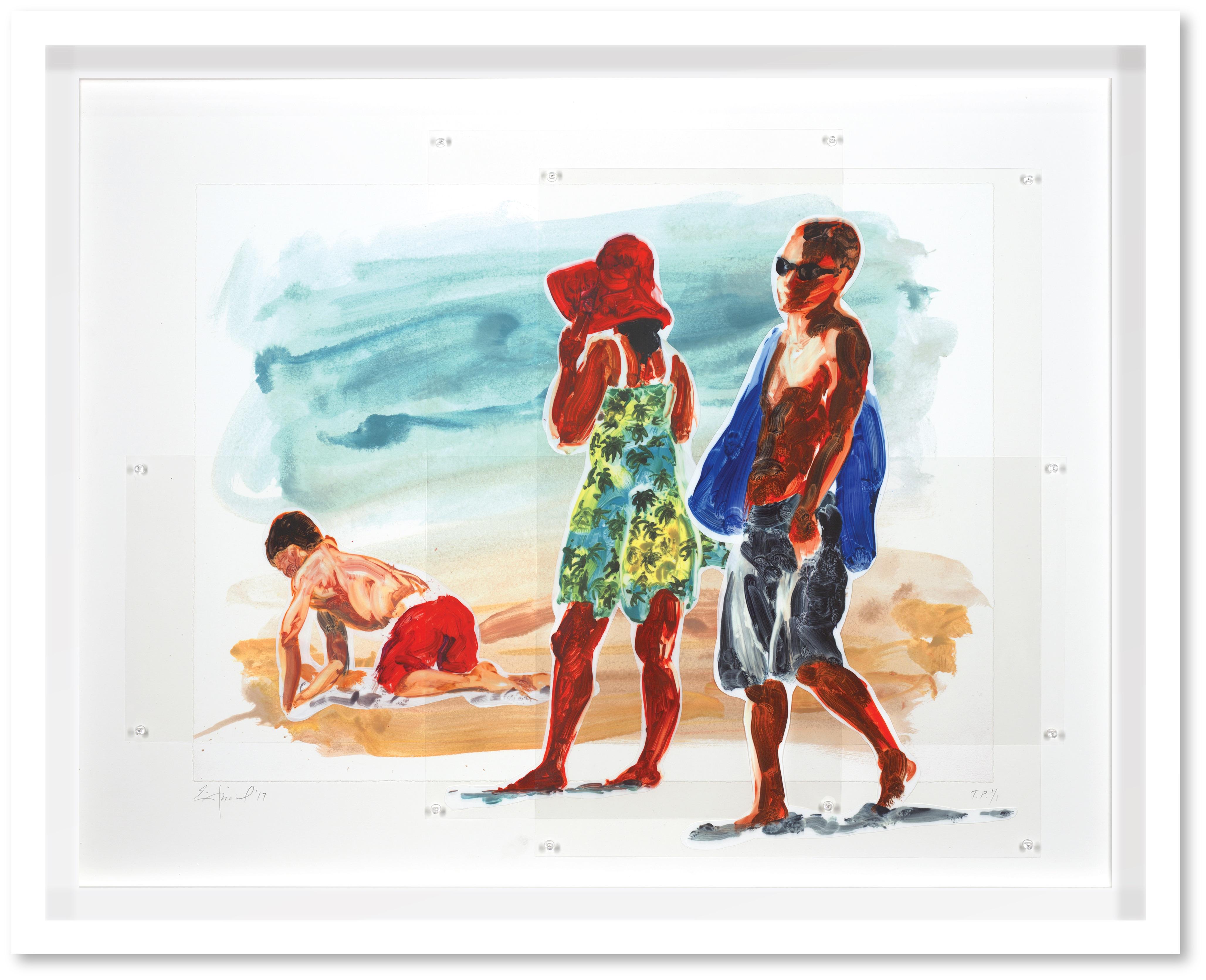 Eric Fischl Figurative Print – Mann, Frau, Junge