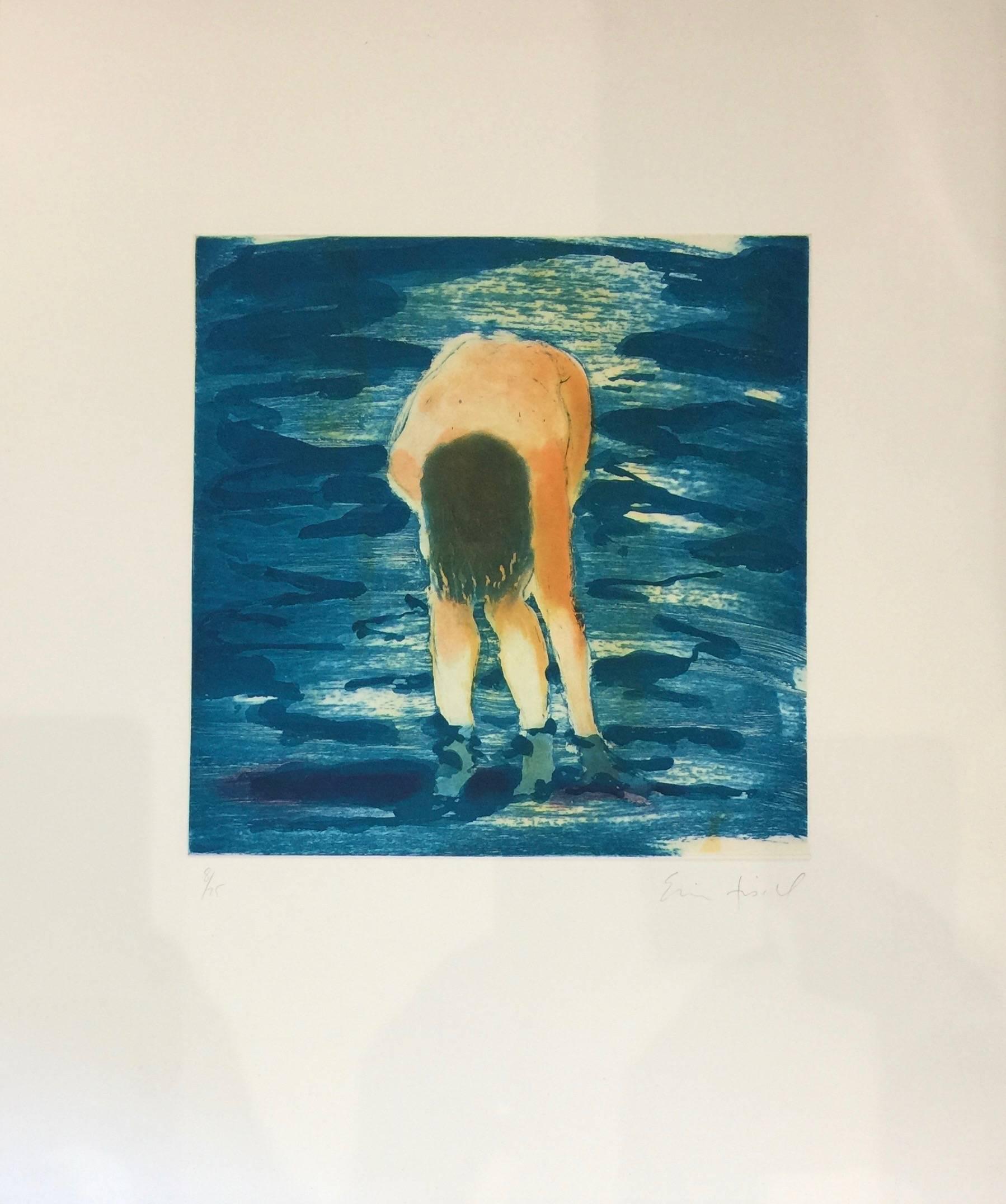 Untitled  (Boy in blue water) - Print by Eric Fischl