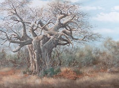 Eric Forlee (b.1949) - 1985 Oil, Baobab Tree, Africa