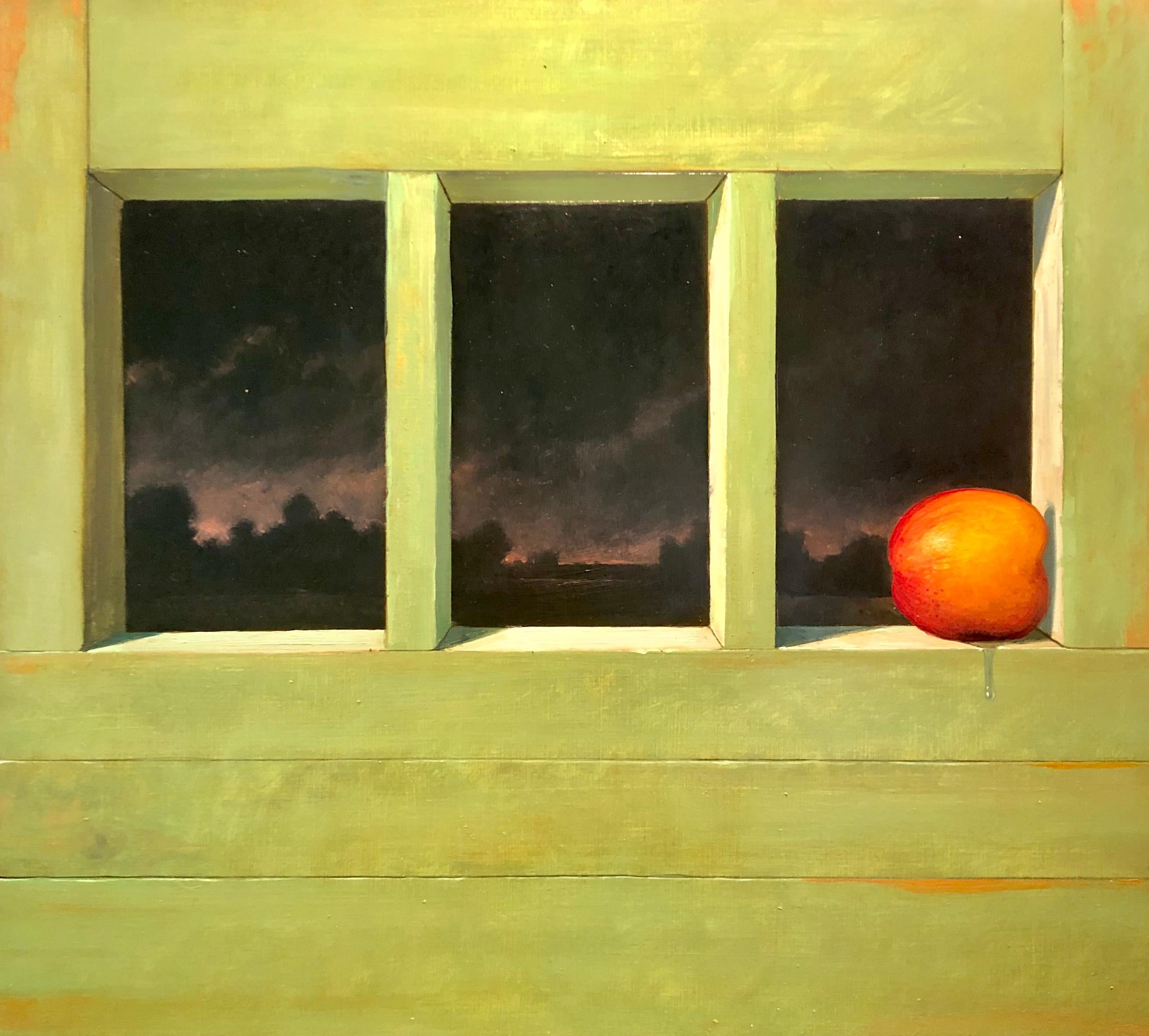 The Overripe Peach Looked Wistfully Toward the City... - Realist Painting by Eric Forstmann