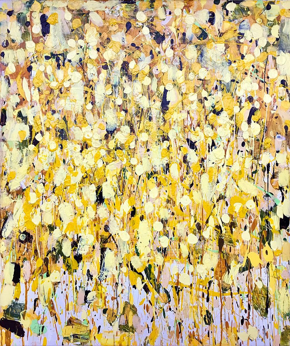 Eric Friedmann Abstract Painting - Yellow Tulips