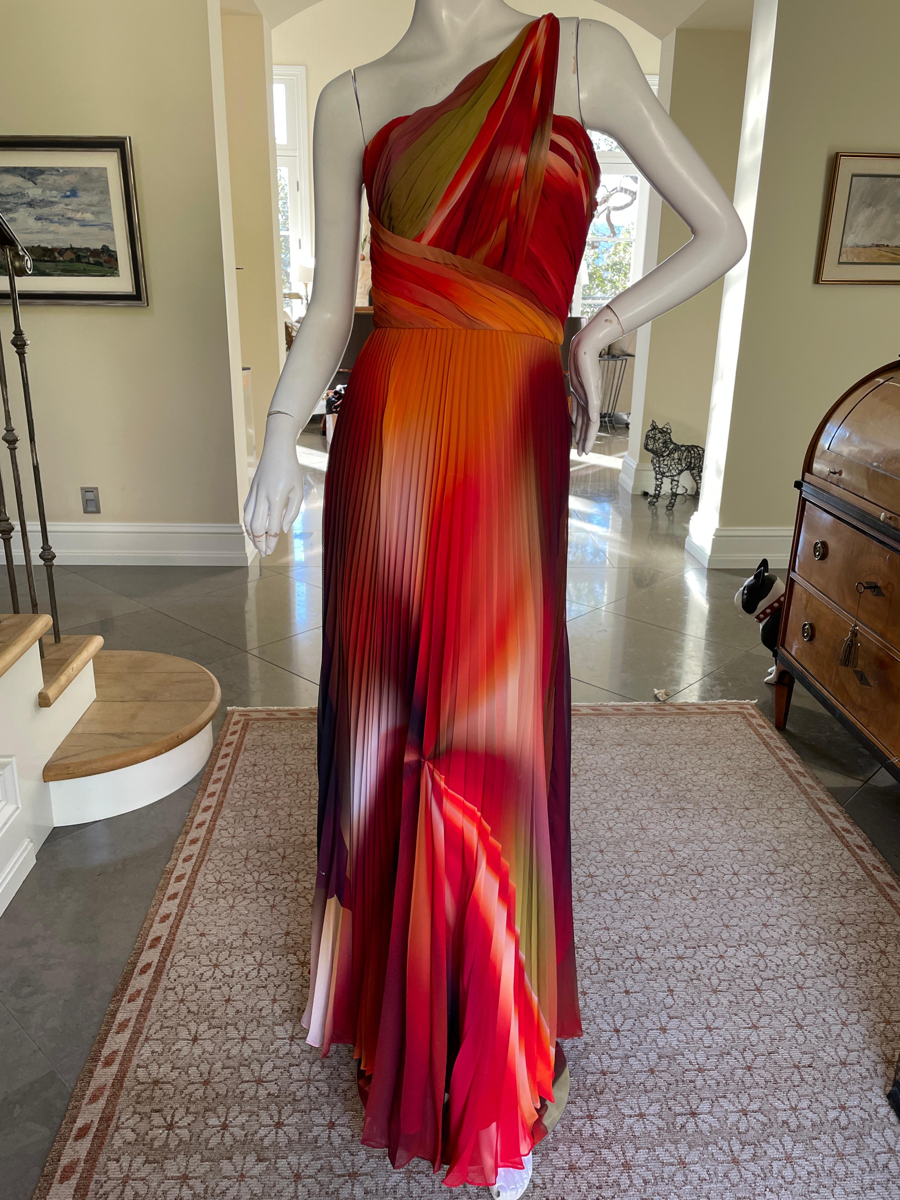 Eric Gaskins Elegant Draped One Shoulder Ombre Evening Dress
So pretty, use zoom feature to see
Size 42
Bust 34