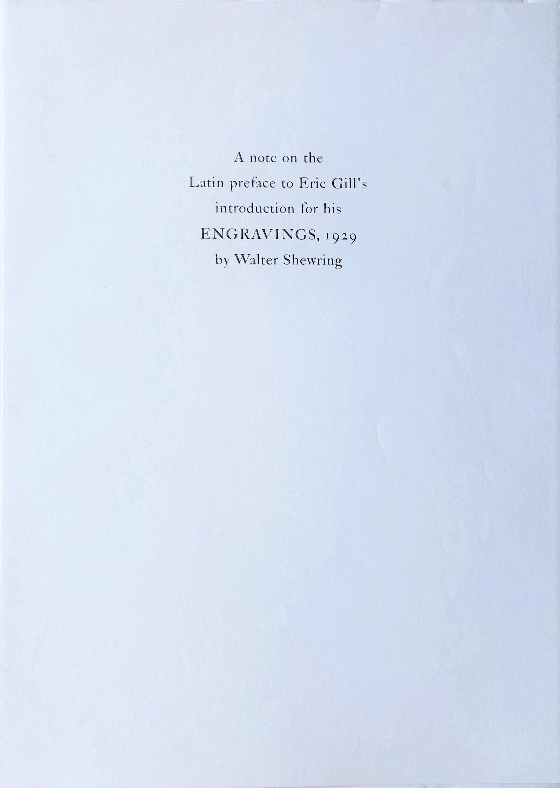 Une note sur la préface en latin de l'introduction d'Eric Gill pour ses gravures, 1929 5