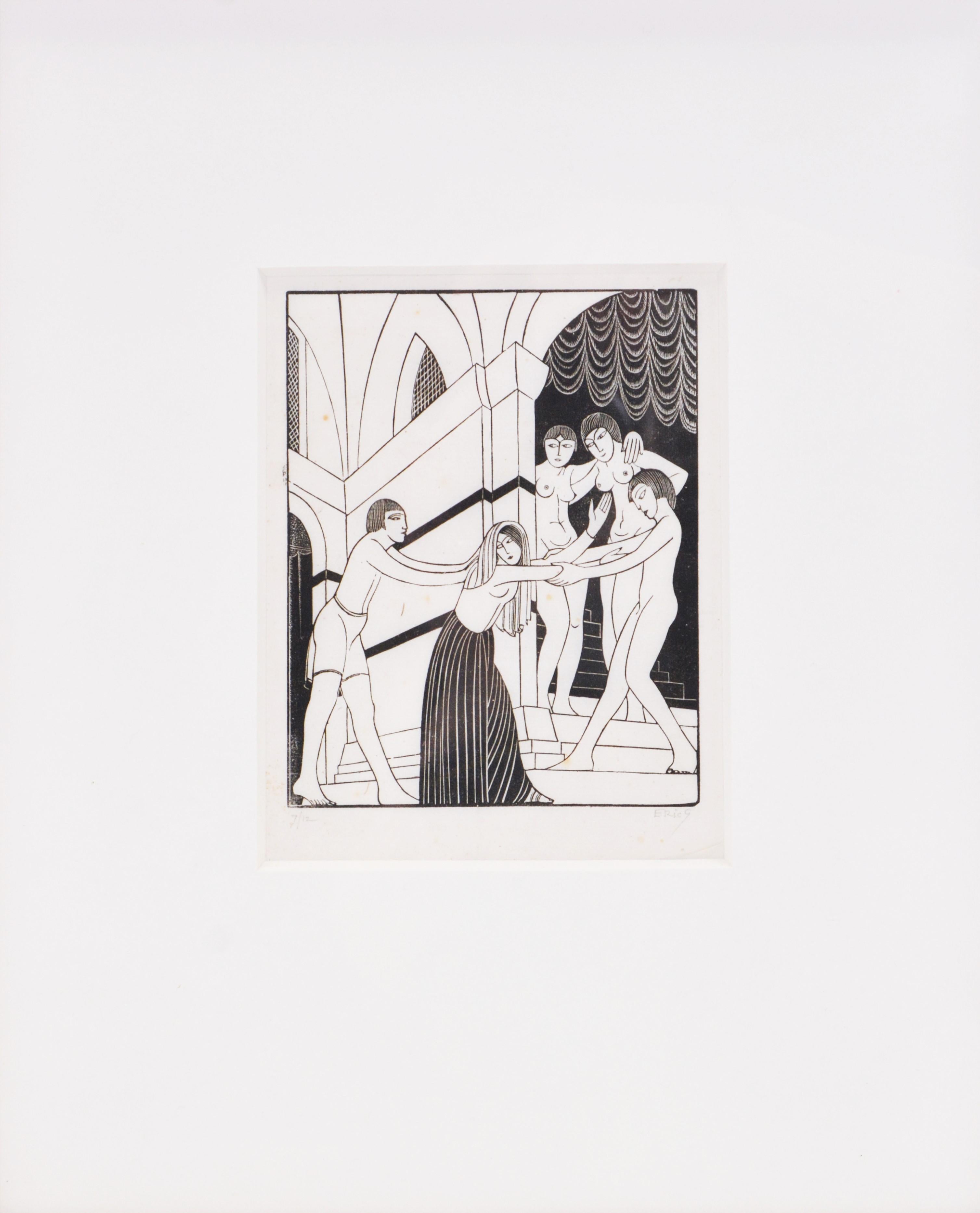 The Harem - Print by Eric Gill