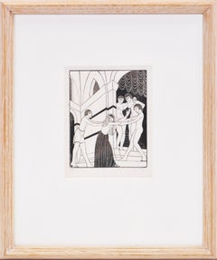 Eric GIll, The Harem, gravure sur bois, 1925