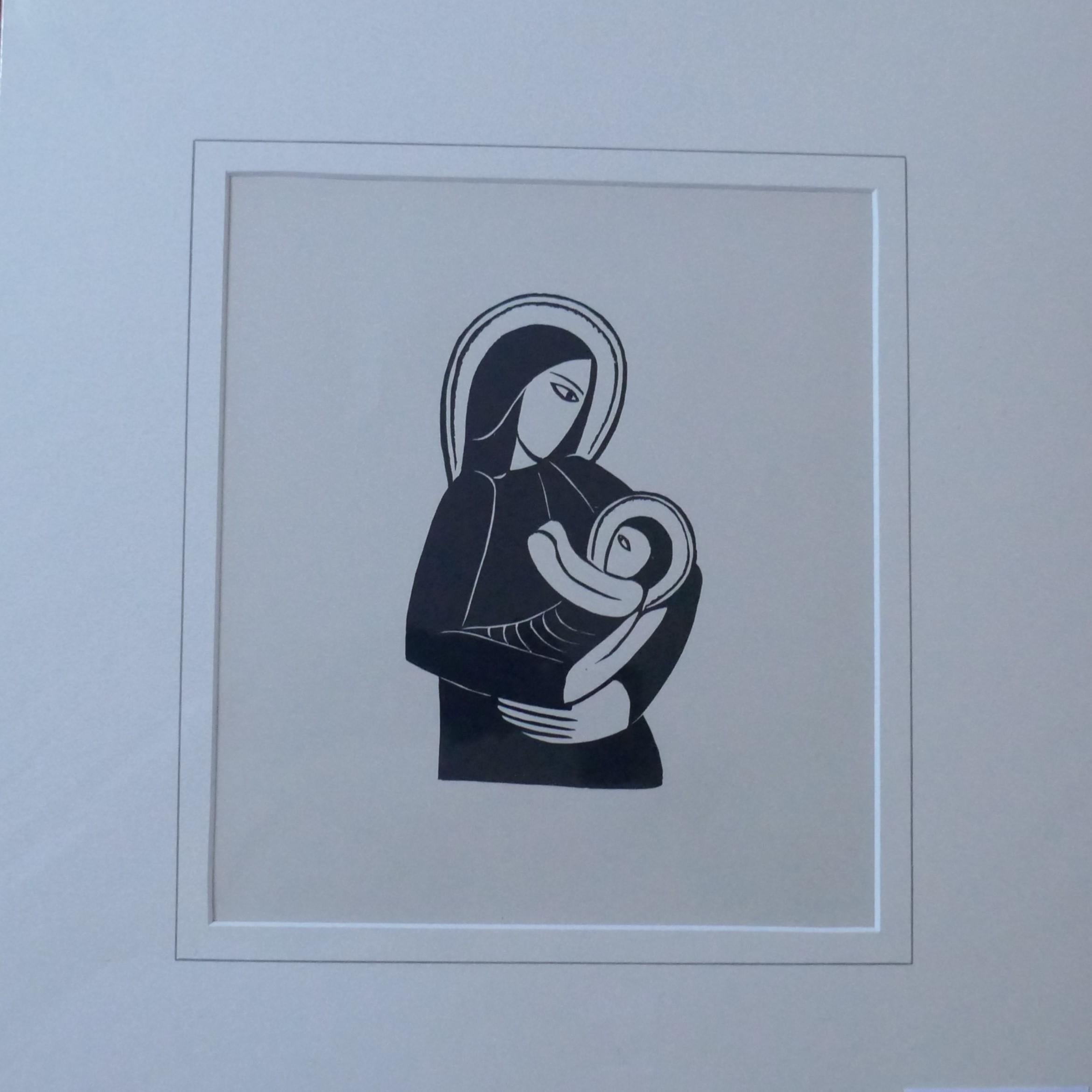 Madonna and Child - Print by Eric Gill