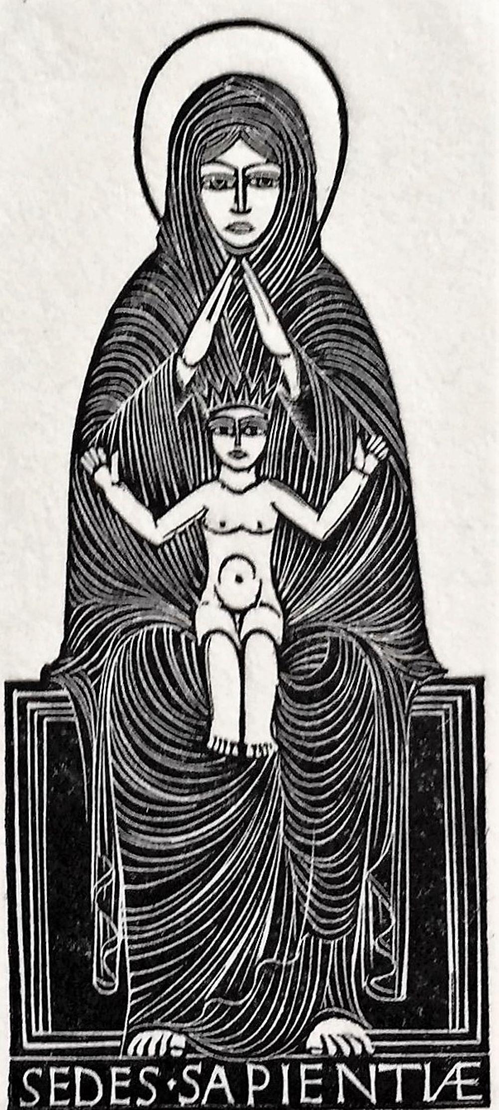 Mother and Child  - Print by Eric Gill