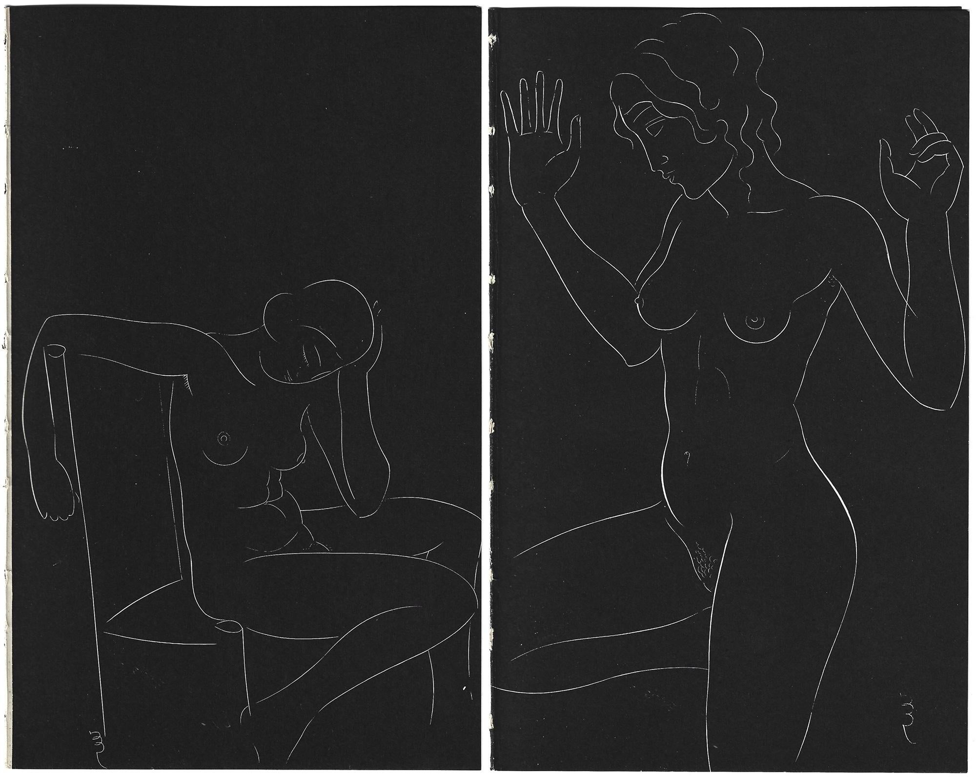Two blocks from Twenty-Five Nudes by Eric Gill, 1938