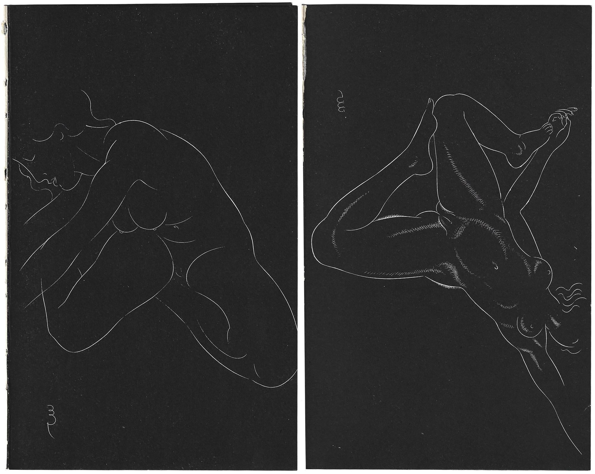 Two blocks from Twenty-Five Nudes by Eric Gill, 1938