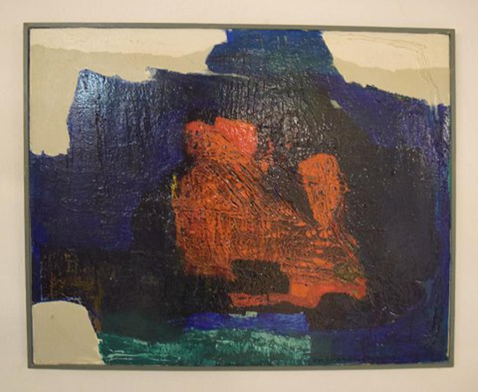 Eric Göran Gustavsson. Swedish artist. Oil on board. Abstract landscape.
In perfect condition.
The canvas measures: 91 cm x 72 cm. The frame measures: 1 cm.
Signed.
