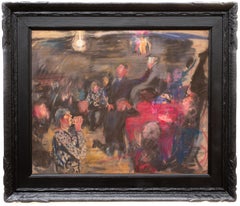 Party Time by Swedish Artist Eric Hallström, Pastel on Paper