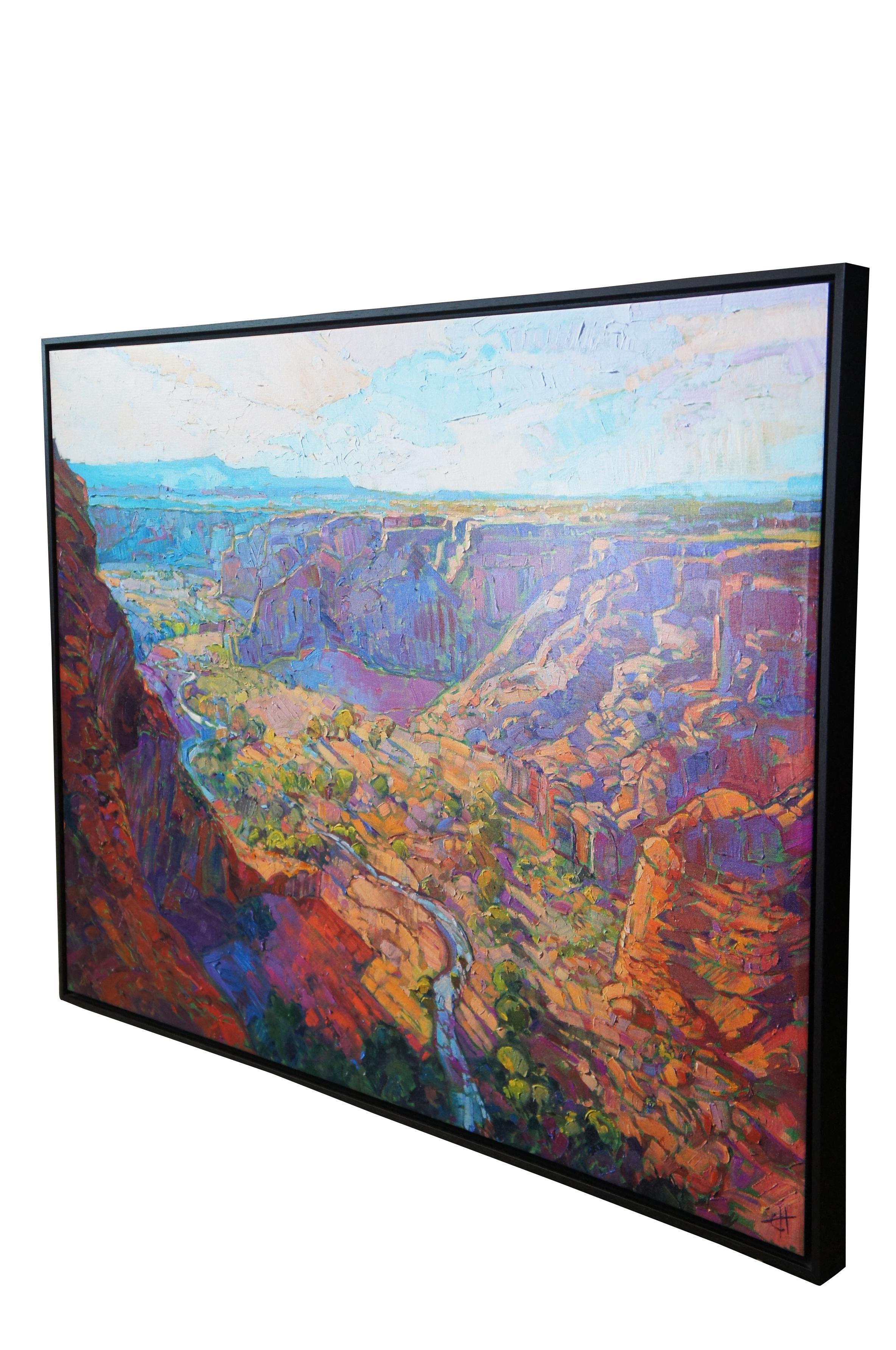 Expressionist Eric Hanson Grand Canyon Open Impressionist Landscape Framed Canvas Print 50
