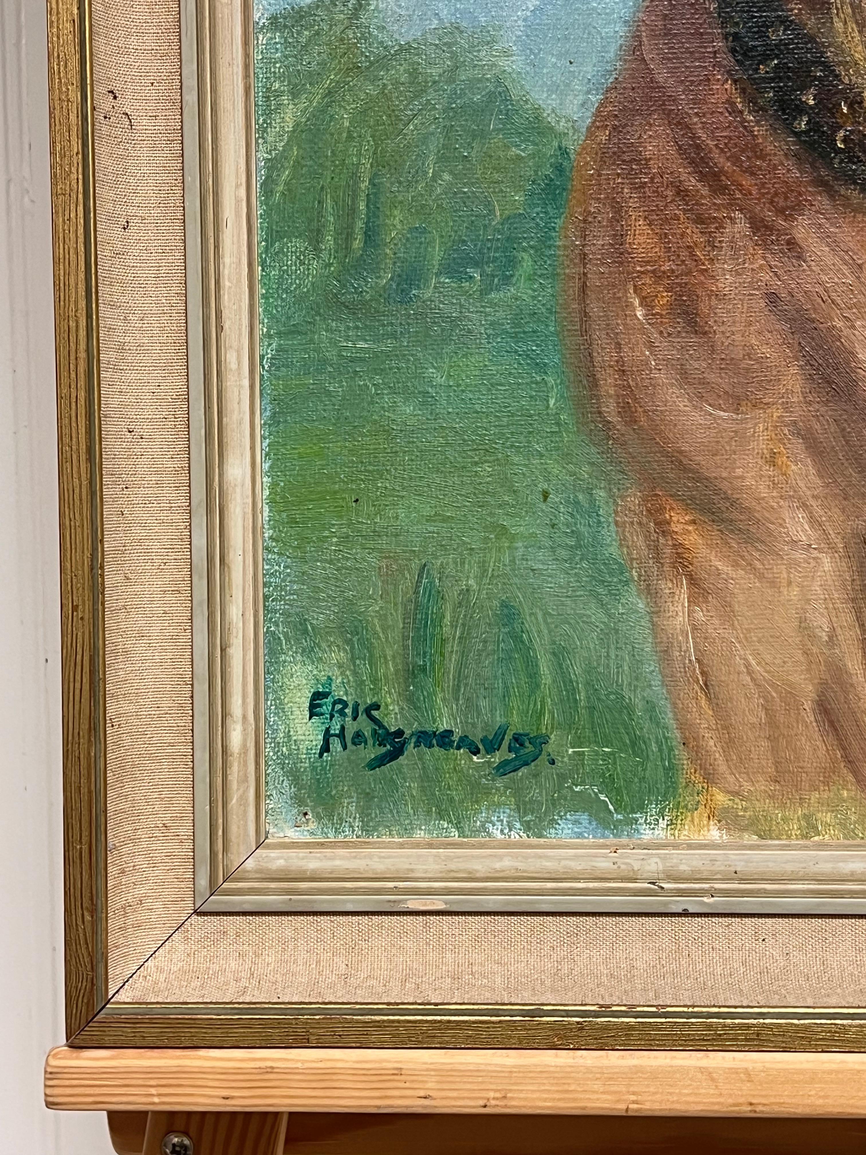 Retrato de un perro bóxer Firmado Pintura al óleo británica del siglo XX en venta 2