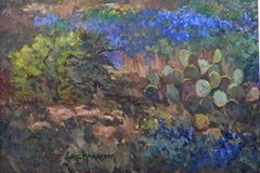 "PRIMAVERA CERÚLEA" BLUEBONNETS ERIC HARRISON, PAISAJE DE LAS COLINAS DE TEXAS
