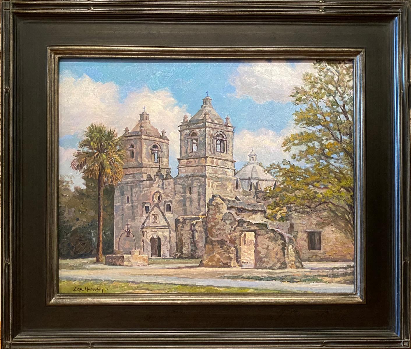 "MISSION CONCEPCION" SAN ANTONIO TEXAS FRAMED 23 X 27