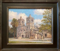 "MISSION CONCEPCION" SAN ANTONIO TEXAS FRAMED 23 X 27