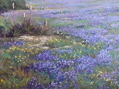 « BAGUE VERBENA SPRING »  TEXAS HILL COUNTRY WILDFLOWERS LANDSCAPE MAGNIFICENT