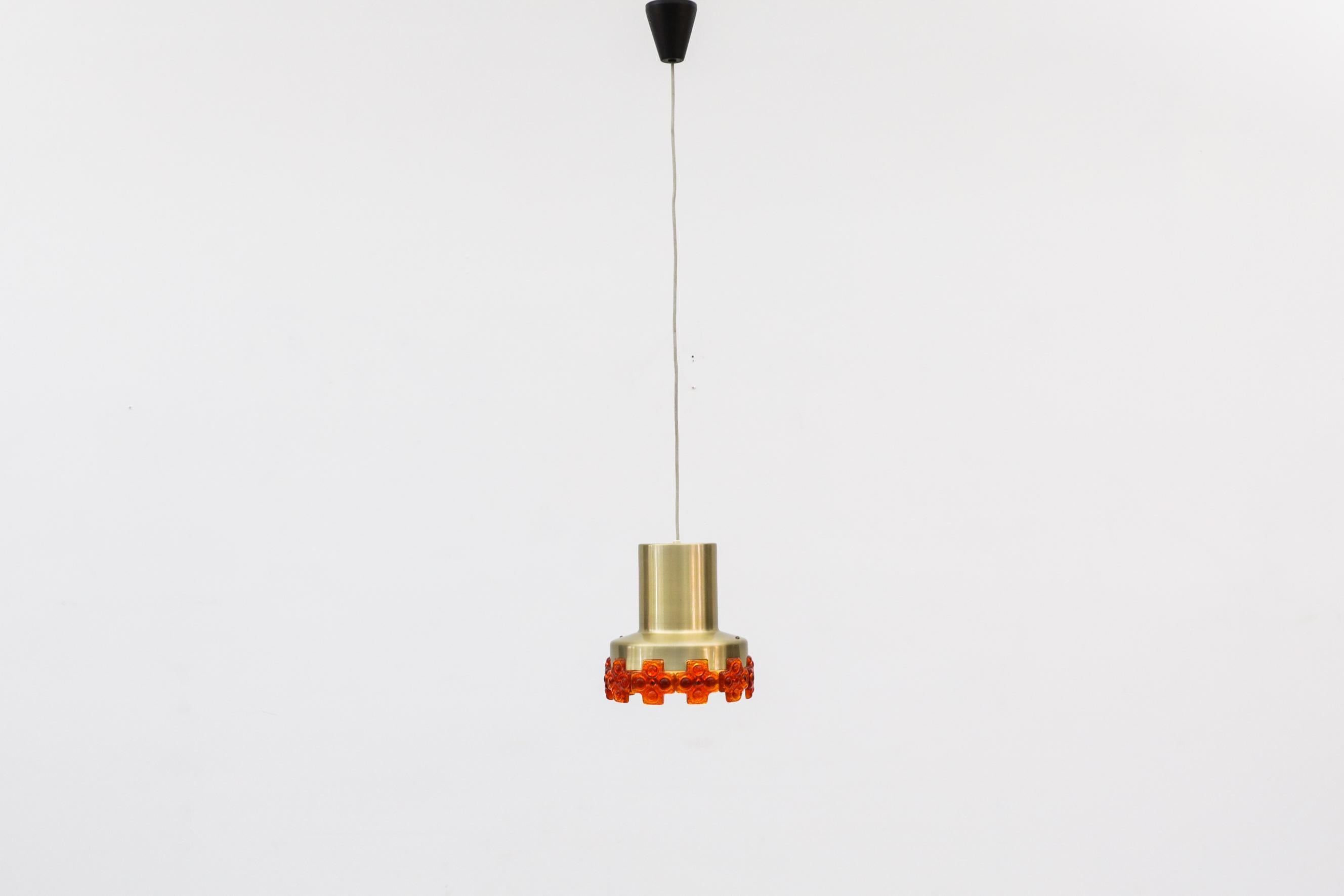 Eric Hoglund Inspired MOD Pendant with Orange Glass Detailing In Good Condition In Los Angeles, CA