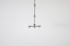 Eric Hoglund Inspired Wrought Iron Candelabra with Glass Pegged Cups