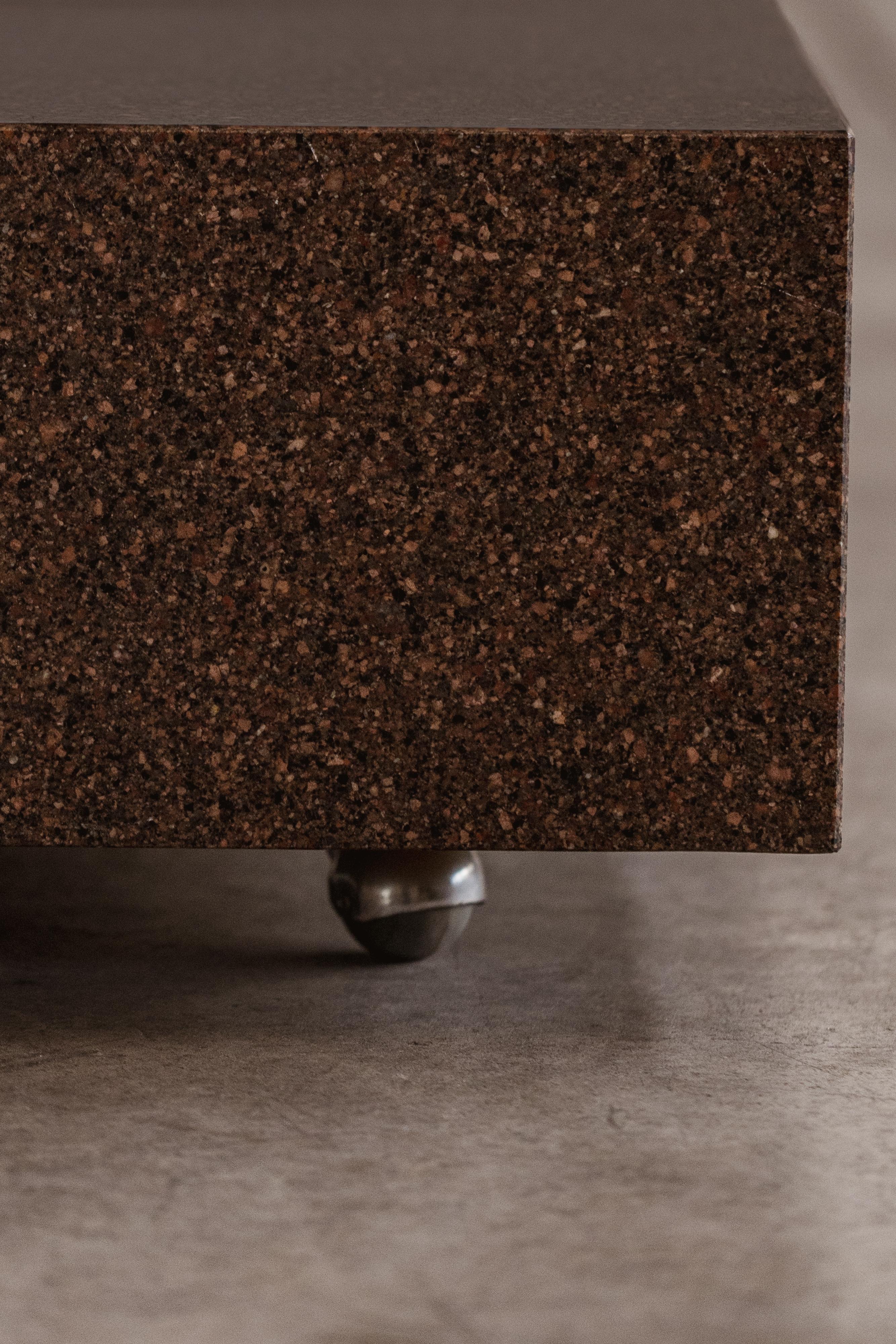 Allemand Table basse Eric Jacobson, marbre Terrazzo, 1990 en vente
