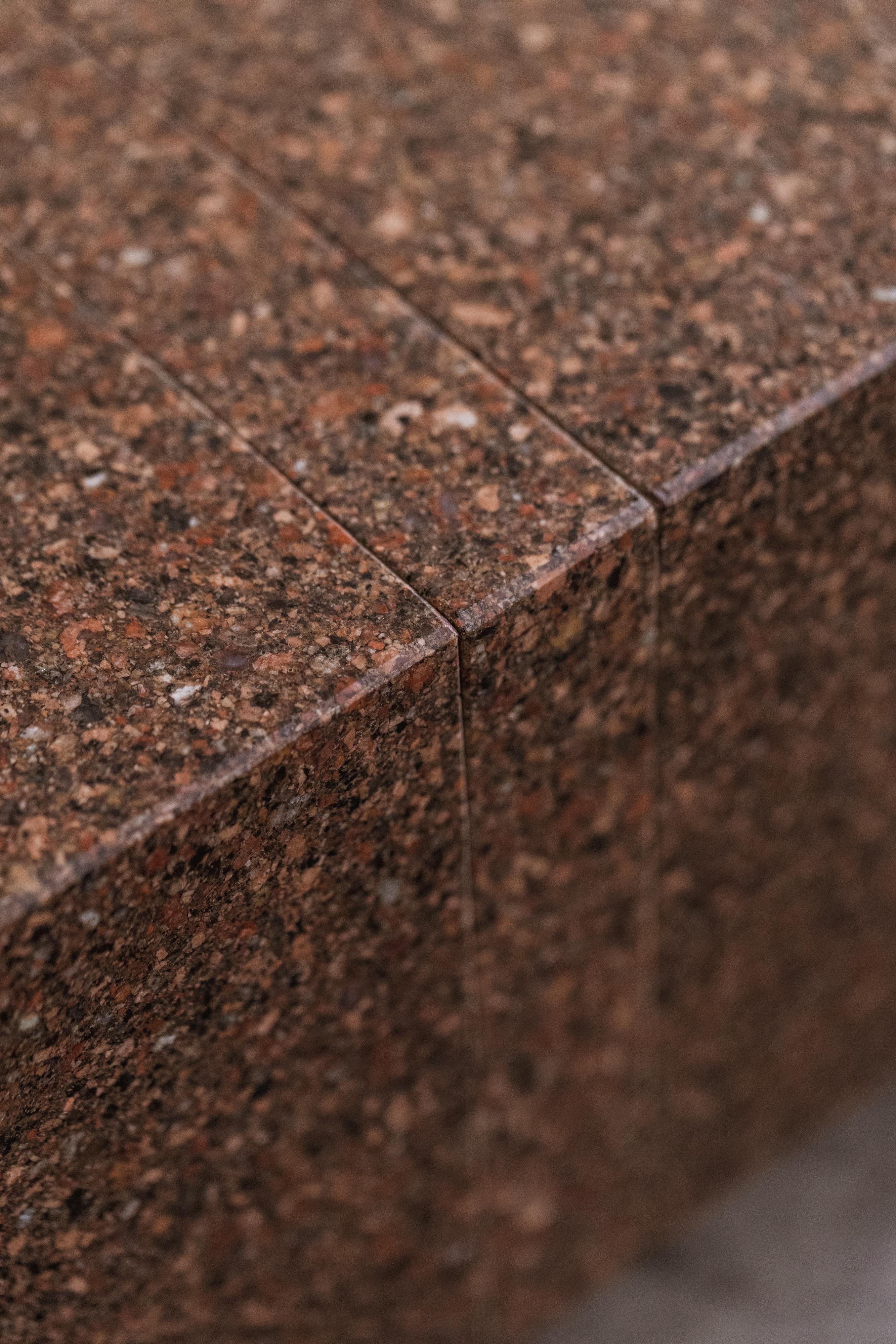 Table basse Eric Jacobson, marbre Terrazzo, 1990 en vente 1