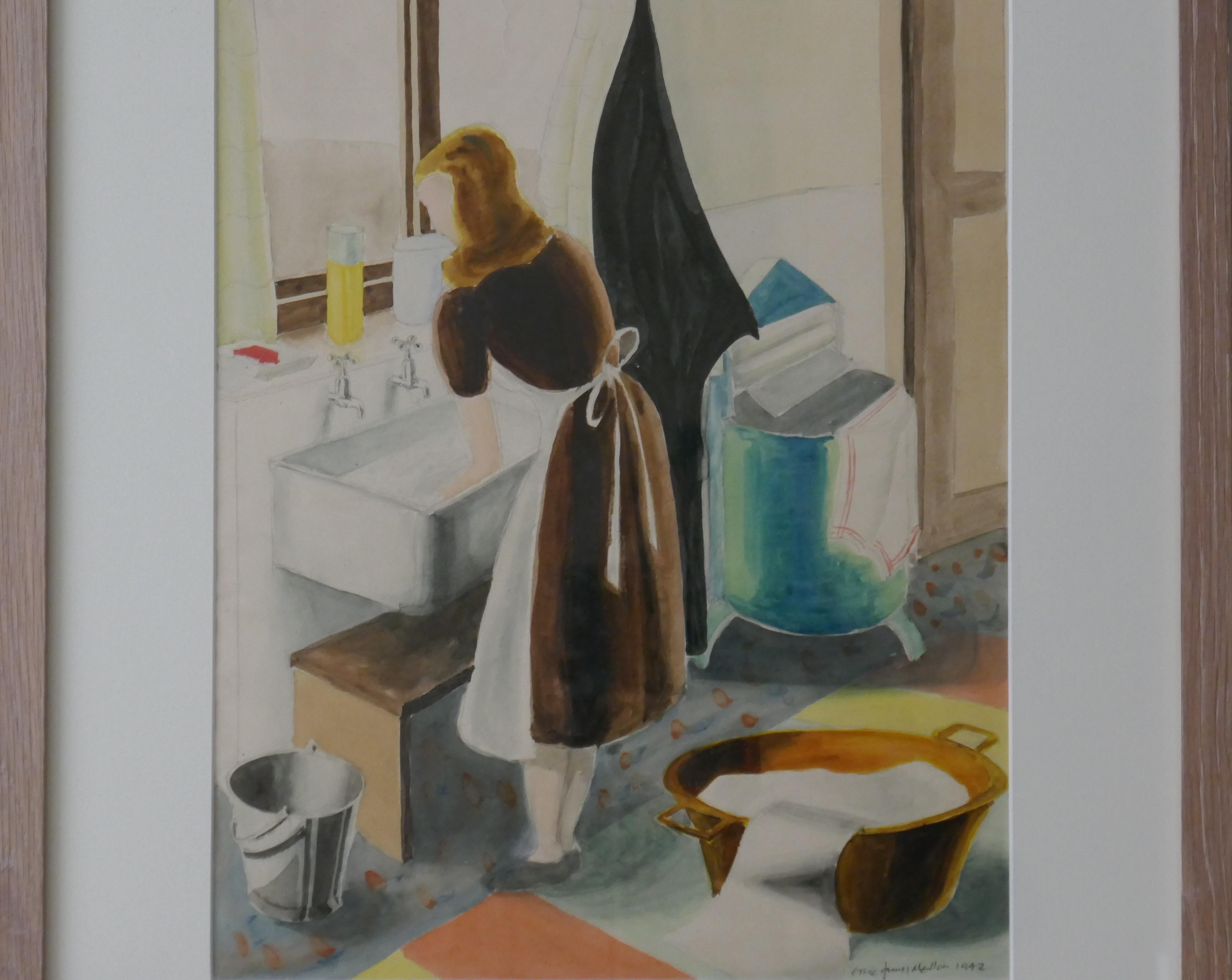 Senza titolo - Figurative Painting Grigio di Eric James Mellon