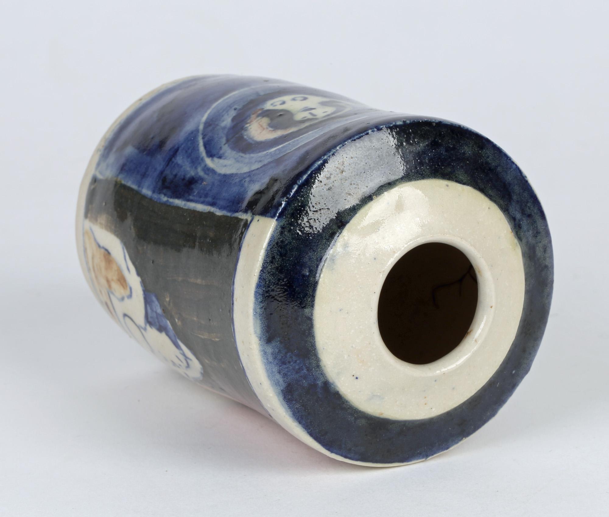 Eric James Mellon Studio Pottery Ash Glazed Vase with Nudes For Sale 1