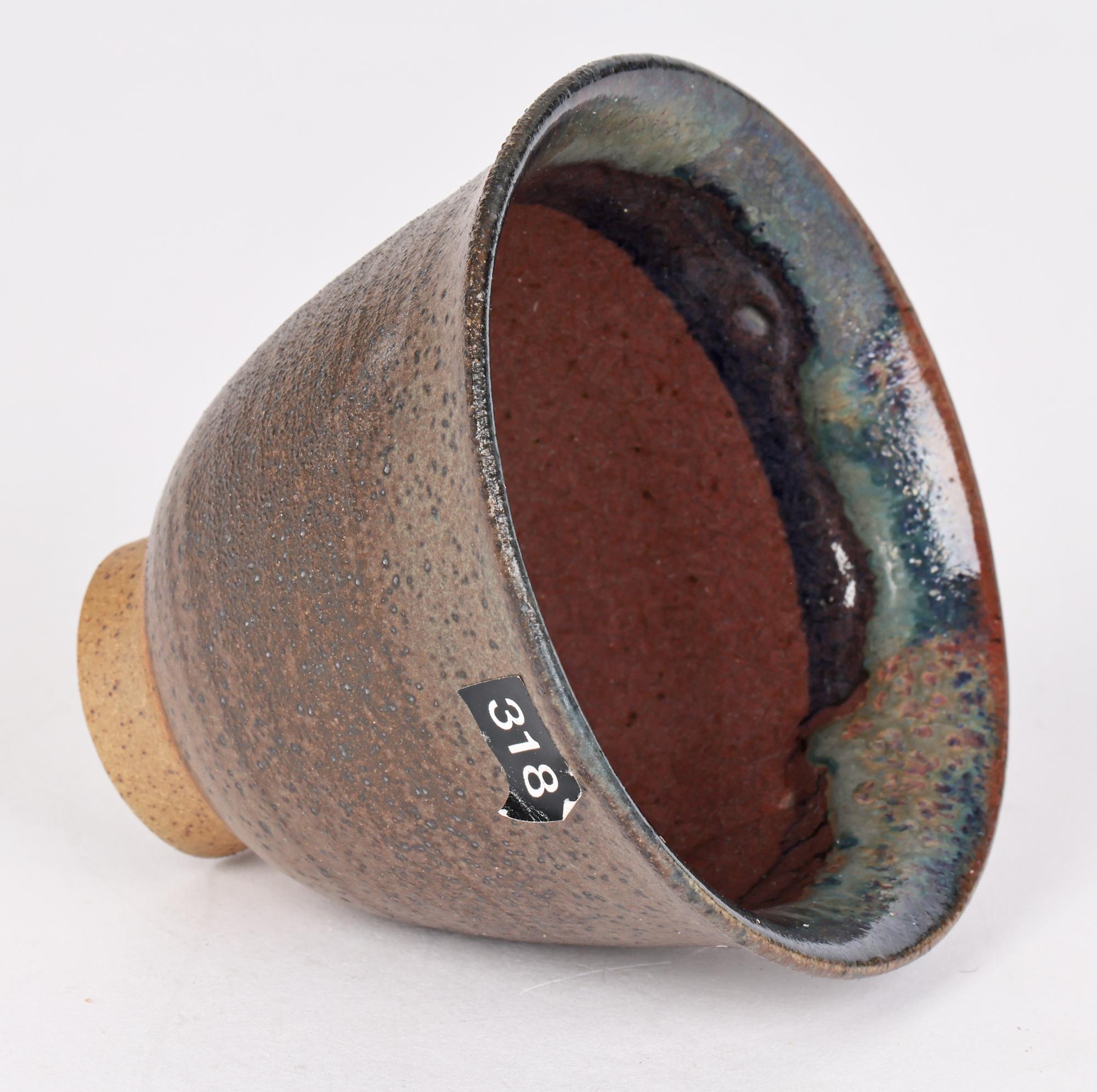 Modern Eric James Mellon Studio Pottery Experimental Glazed Cup 2006  For Sale