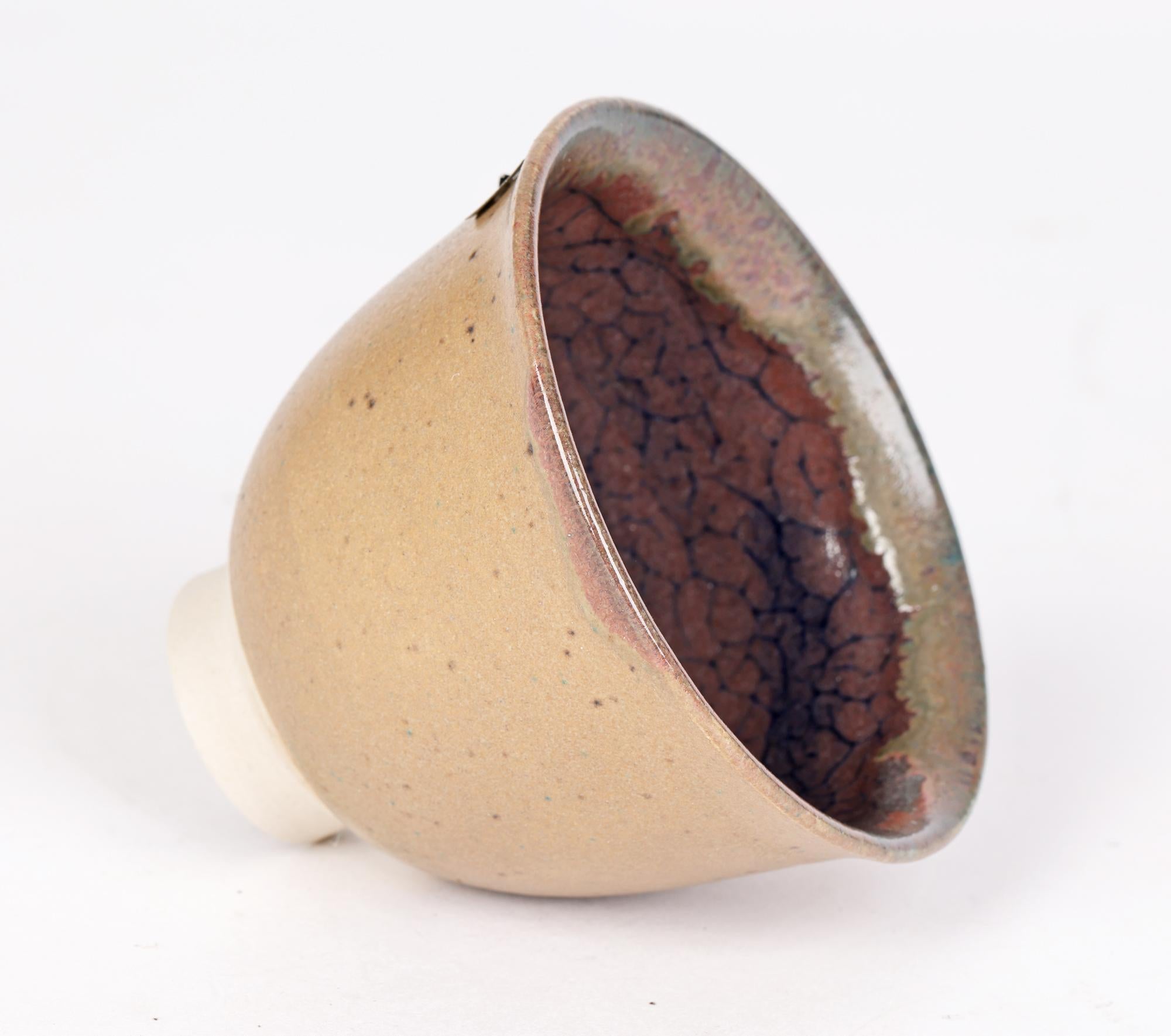 English Eric James Mellon Studio Pottery Experimental Glazed Cup, 2006  For Sale