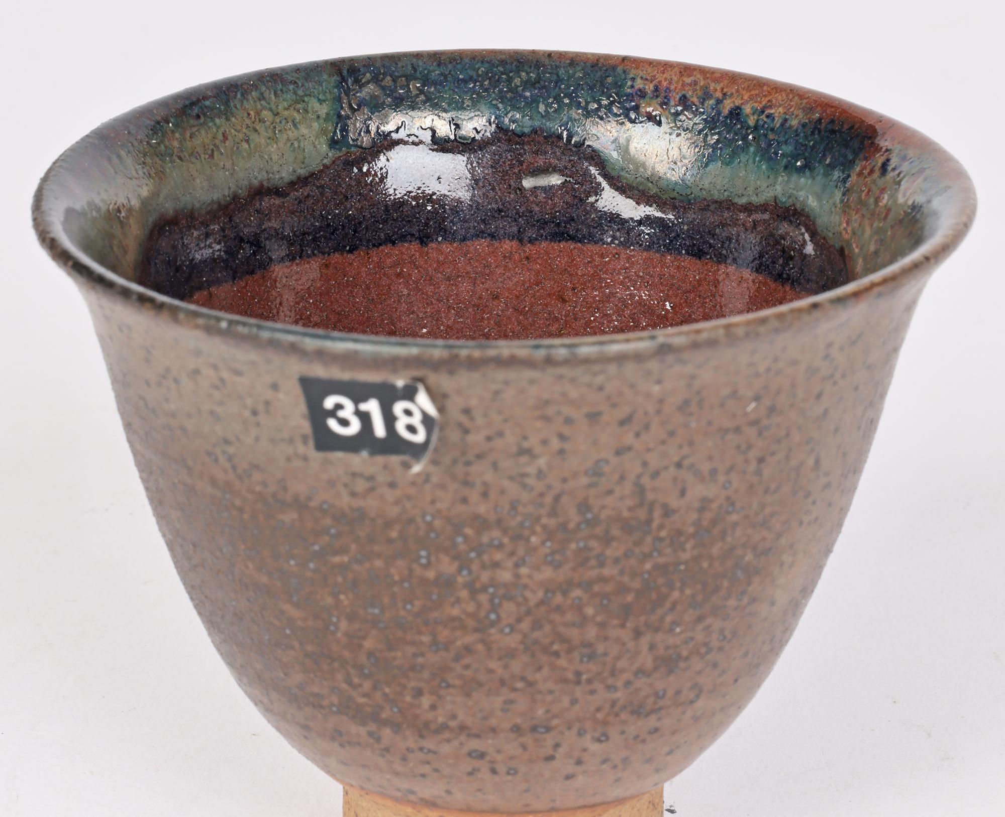 English Eric James Mellon Studio Pottery Experimental Glazed Cup 2006  For Sale