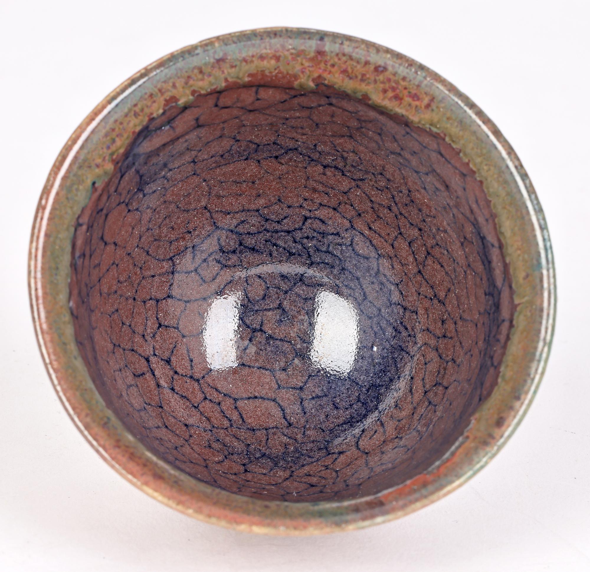 Contemporary Eric James Mellon Studio Pottery Experimental Glazed Cup, 2006  For Sale