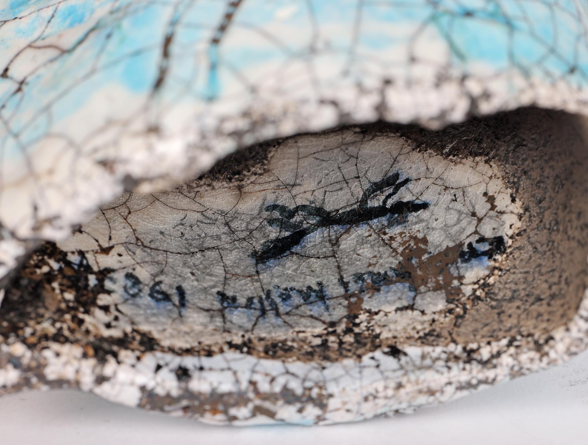 Tête de cheval émaillée Raku, Eric James Mellon Studio Pottery, 1982 en vente 8
