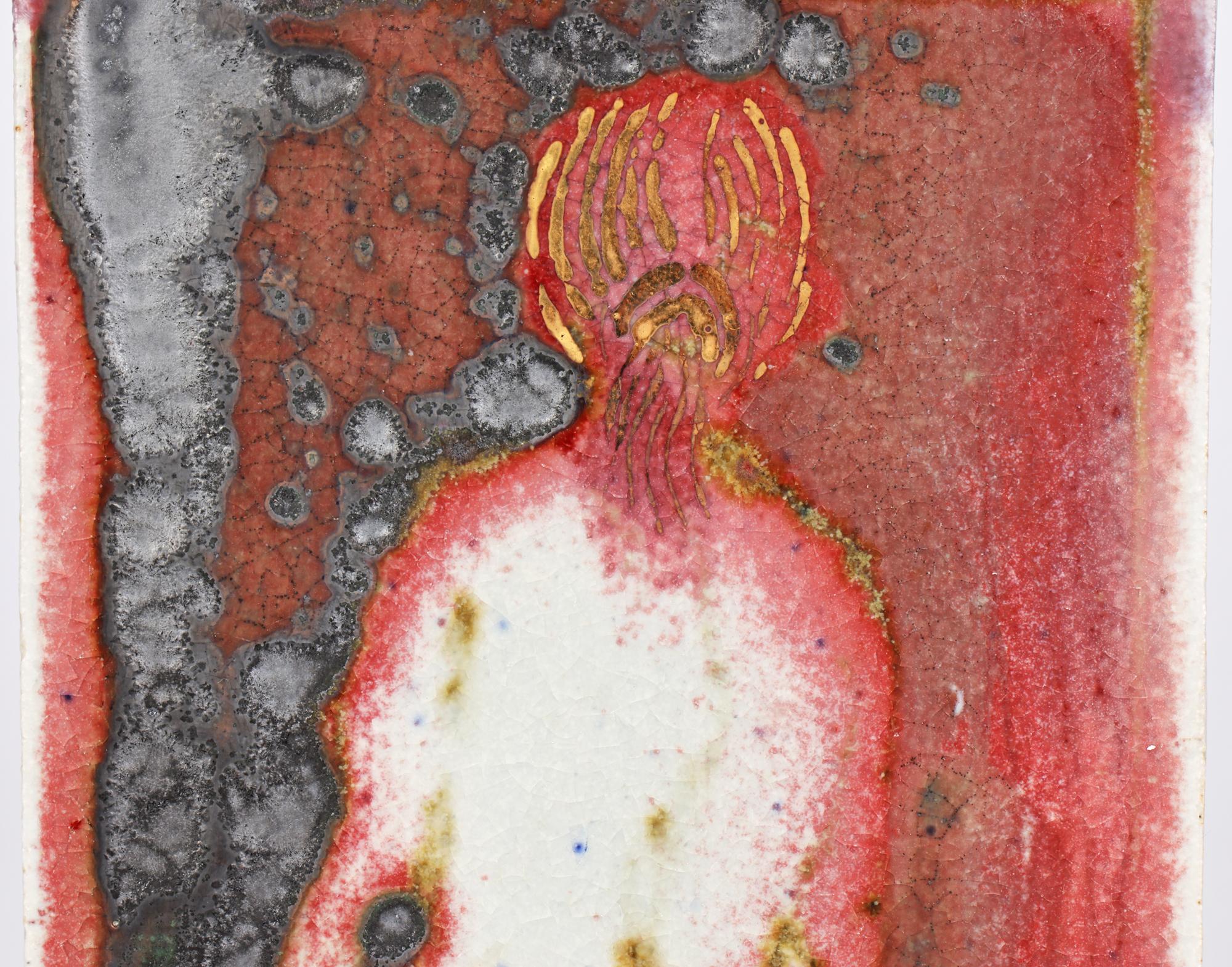 Moderne Eric James Mellon Studio Pottery Tile Titled Nude (Nue) en vente