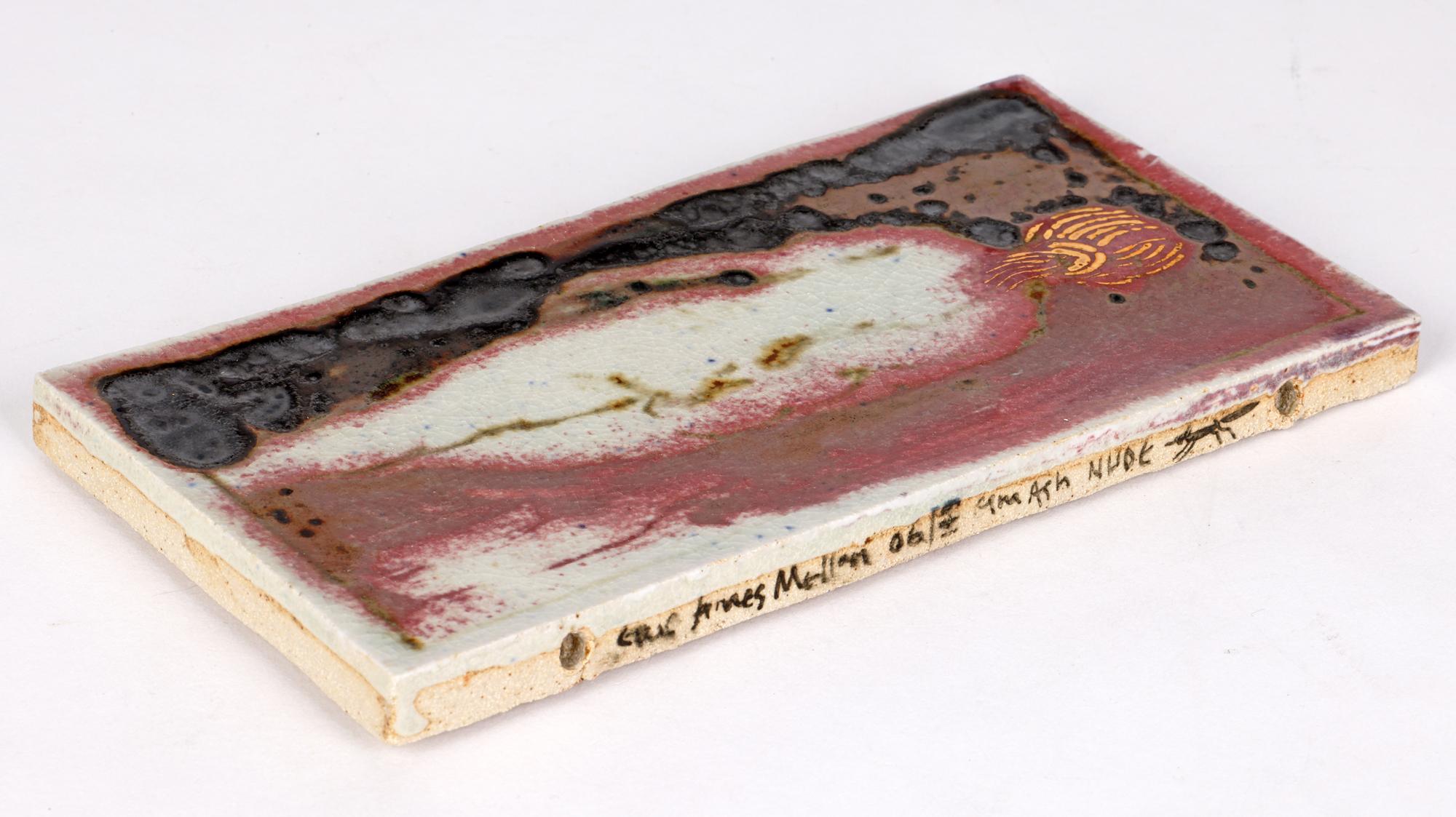 Eric James Mellon Studio Pottery Tile Titled Nude (Nue) Bon état - En vente à Bishop's Stortford, Hertfordshire