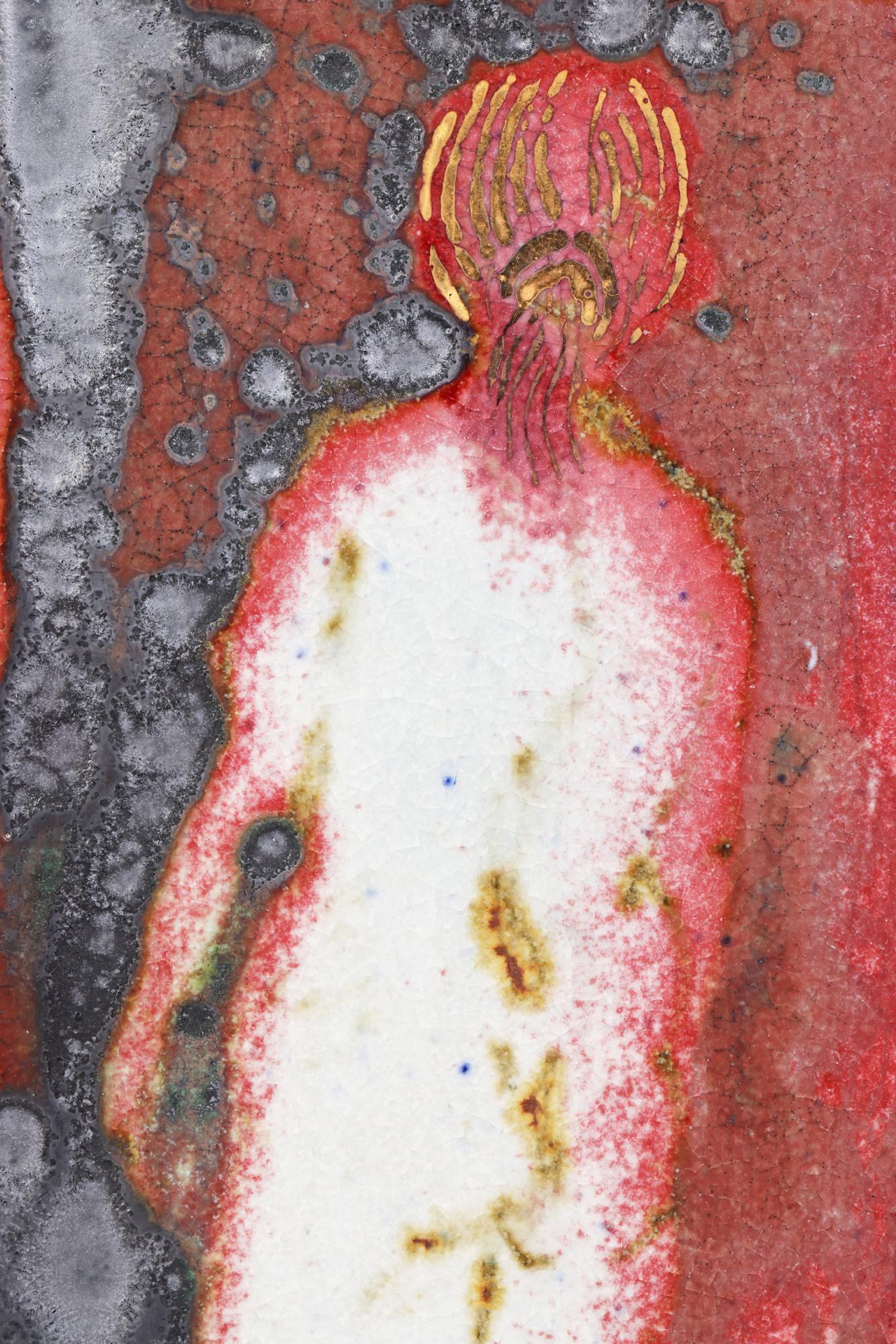XXIe siècle et contemporain Eric James Mellon Studio Pottery Tile Titled Nude (Nue) en vente
