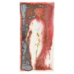 Eric James Mellon Studio Pottery Tile Titled Nude