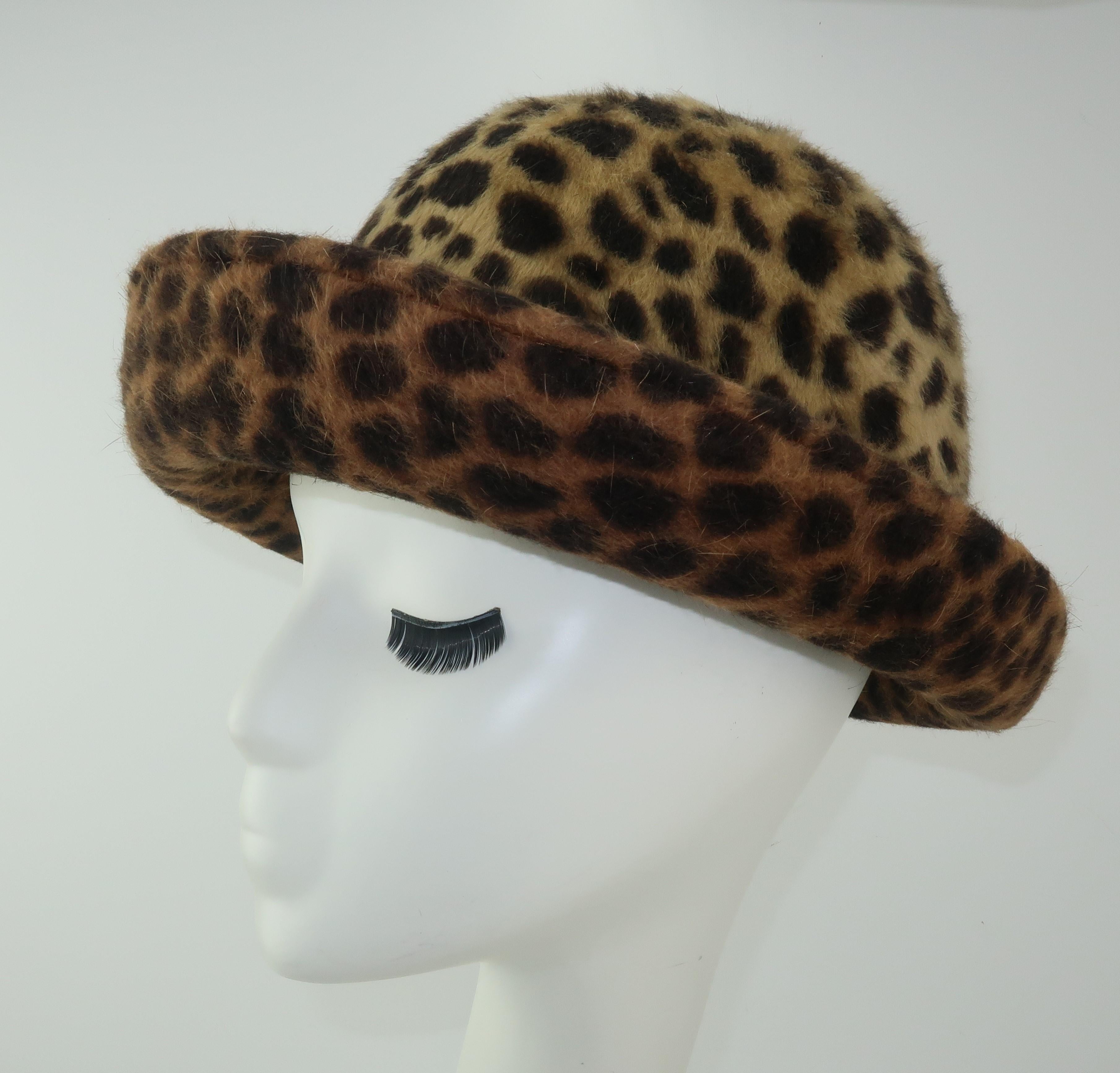 leopard print bowler hat