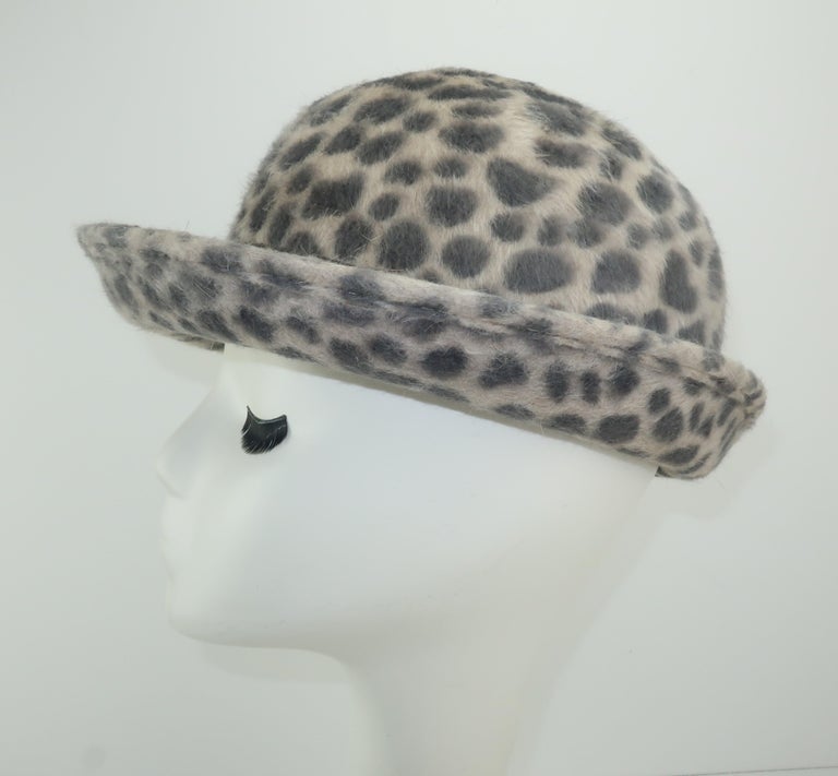 Eric Javits Animal Print Mohair Bowler Style Hat at 1stDibs | leopard ...