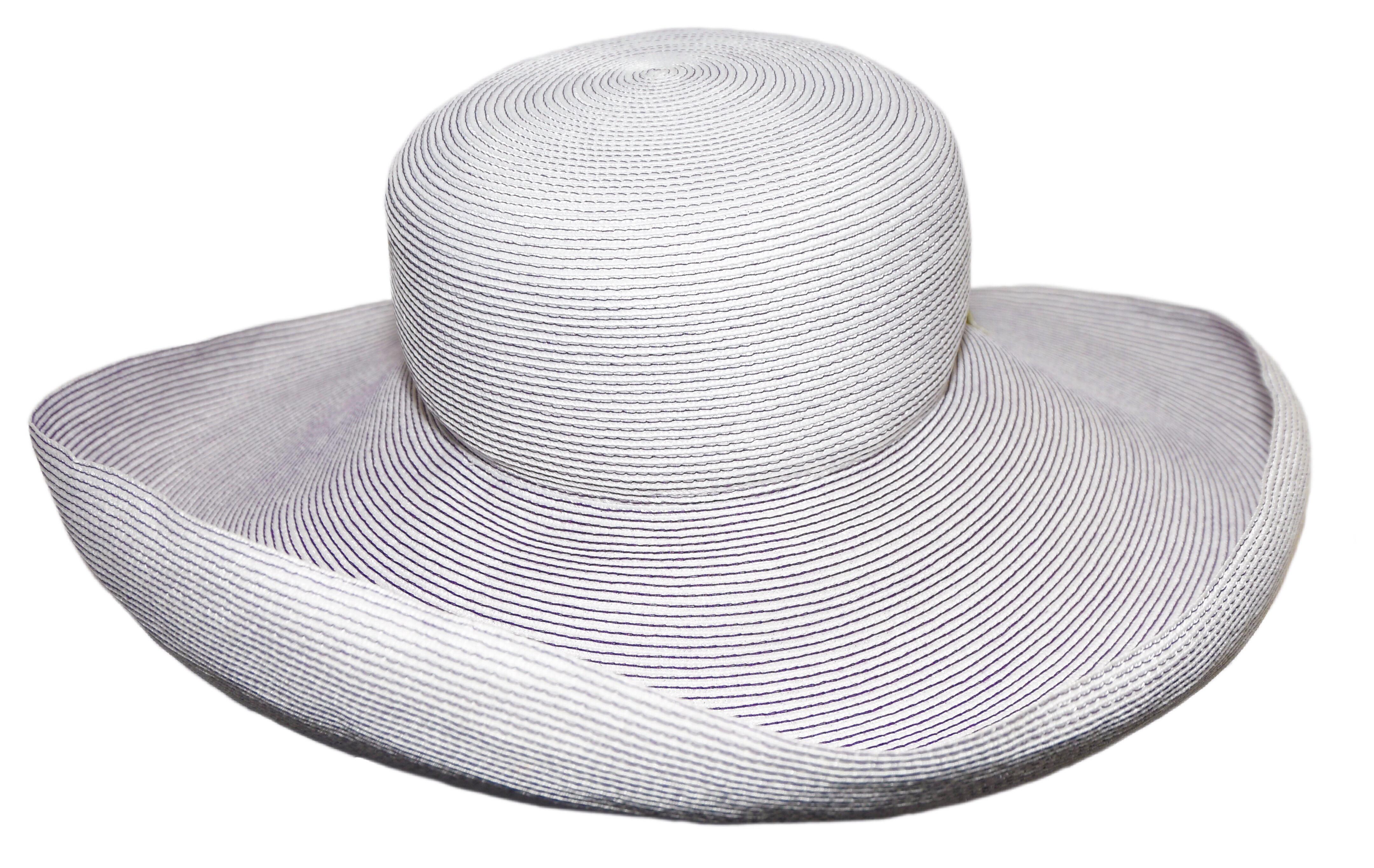 Eric Javits Lavender Straw Hat 1