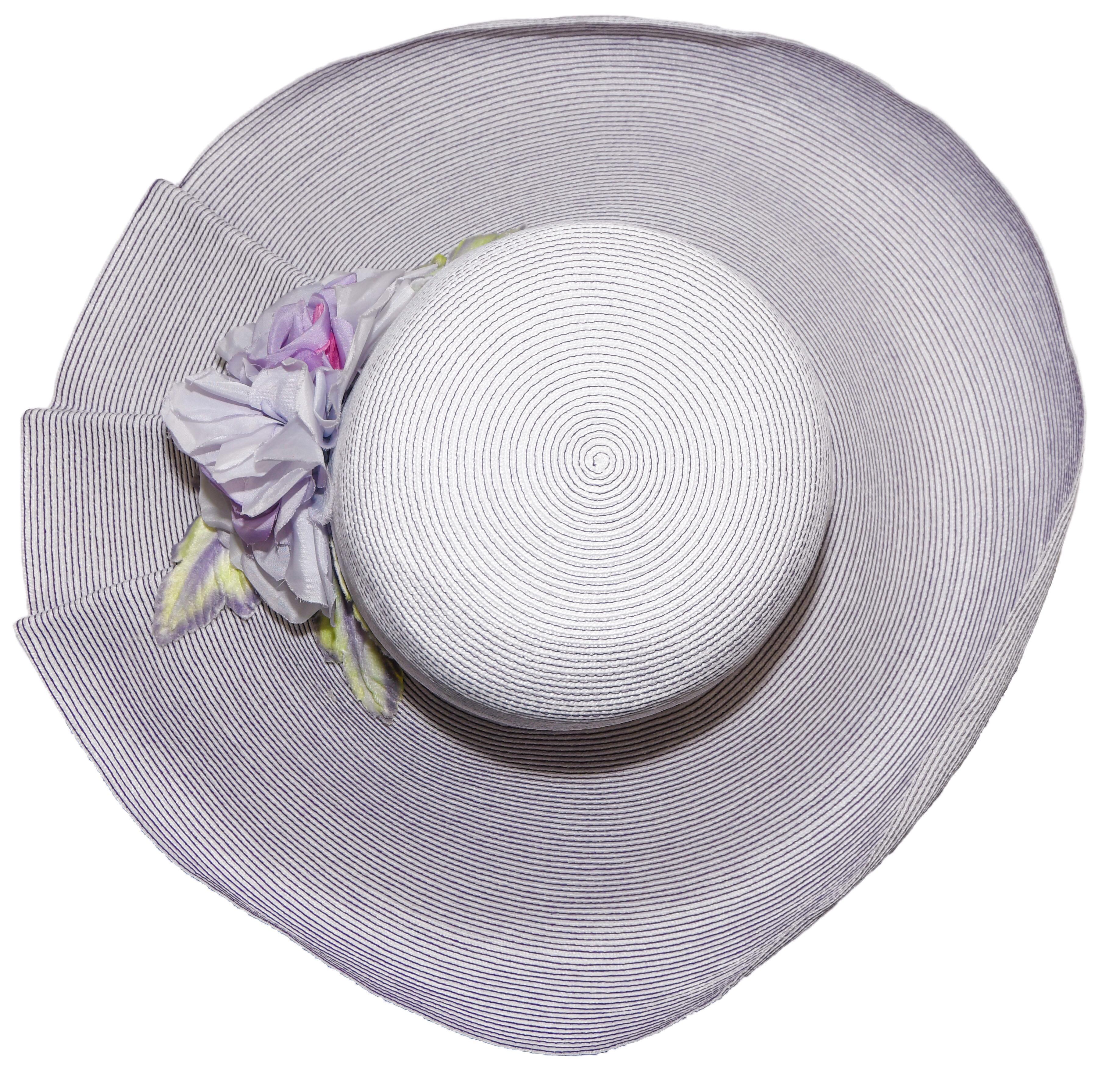 Eric Javits Lavender Straw Hat 2