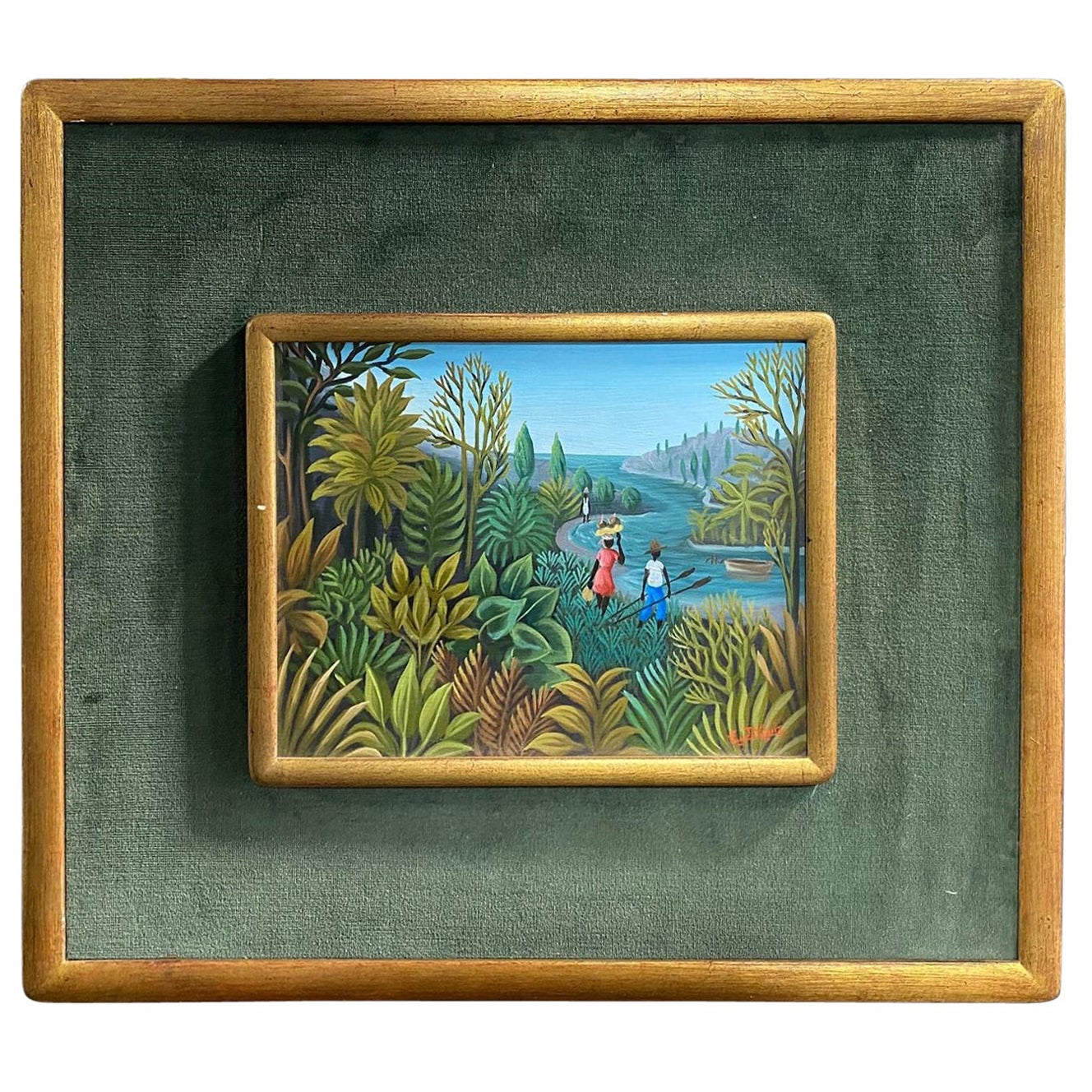 Eric Jean-Louis Signed Haiti Haitian Original Oil Painting