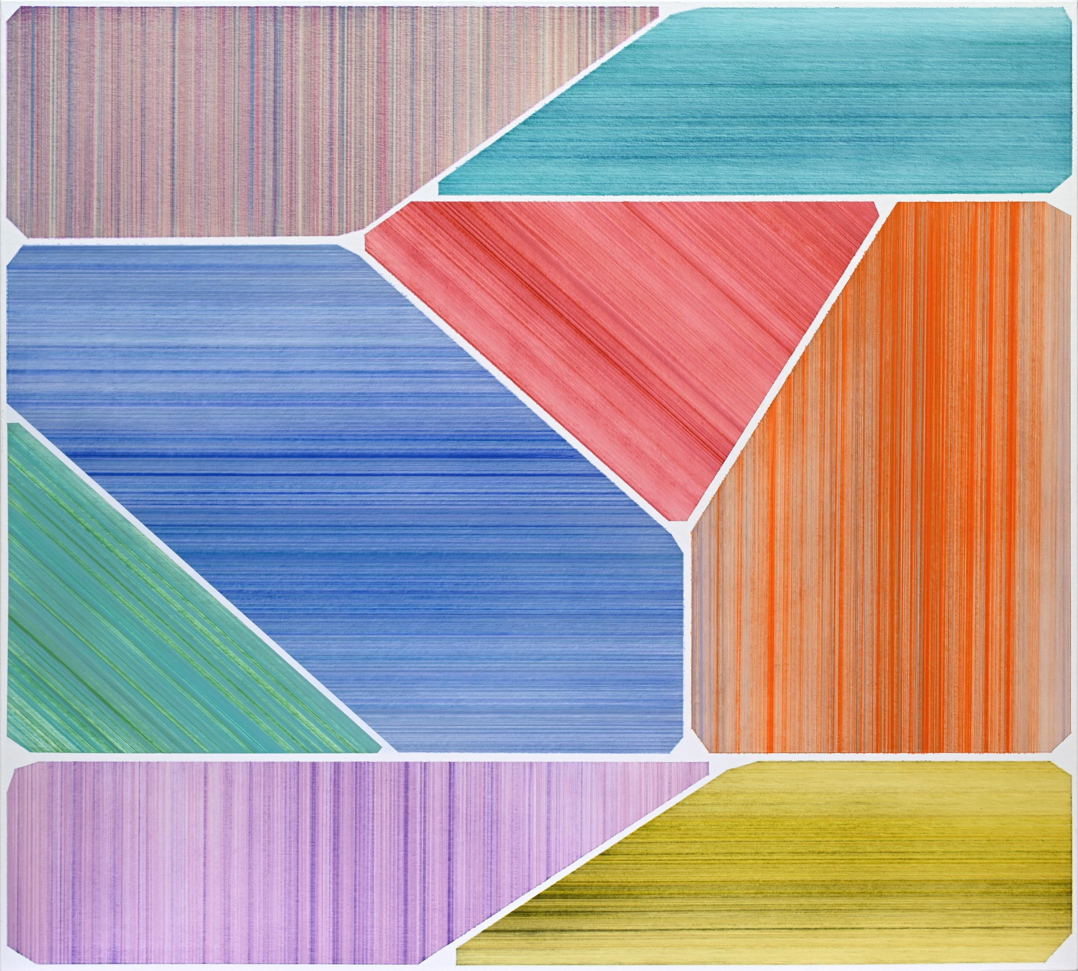 Erick Johnson "Signal Drift" 2026 oil on canvas 36 x 40 in.
