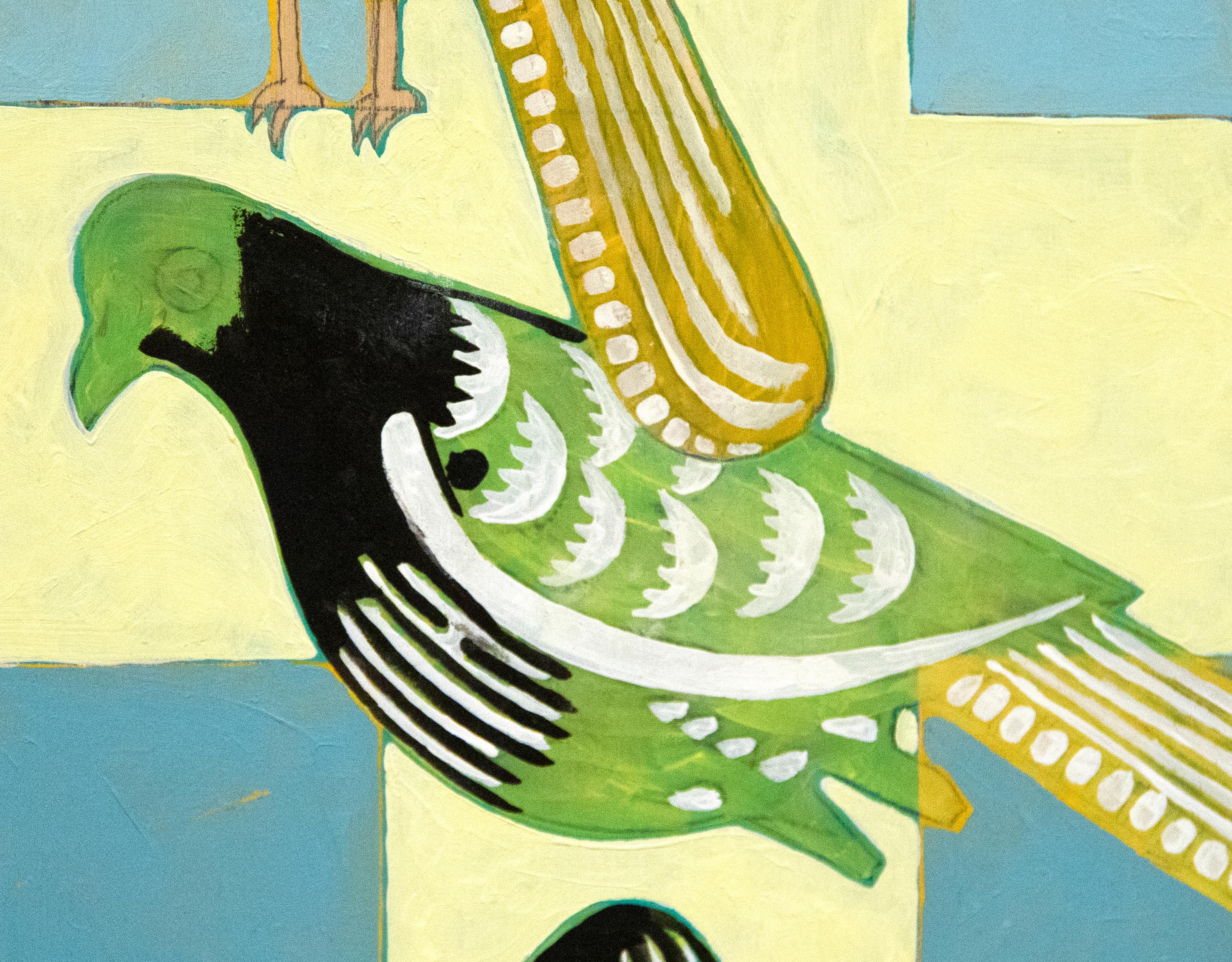 Galería de tiro - Figurative Painting Verde de Eric Jon Holswade