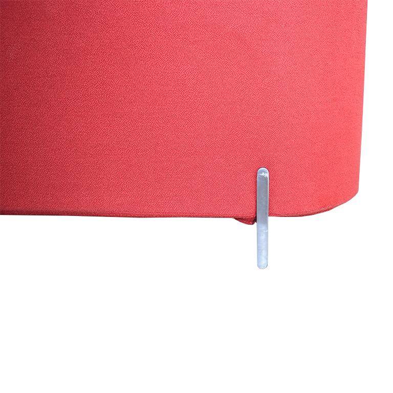 French Eric Jourdan for Ligne Roset Snowdonia Upholstered Armchairs, a Pair in Red