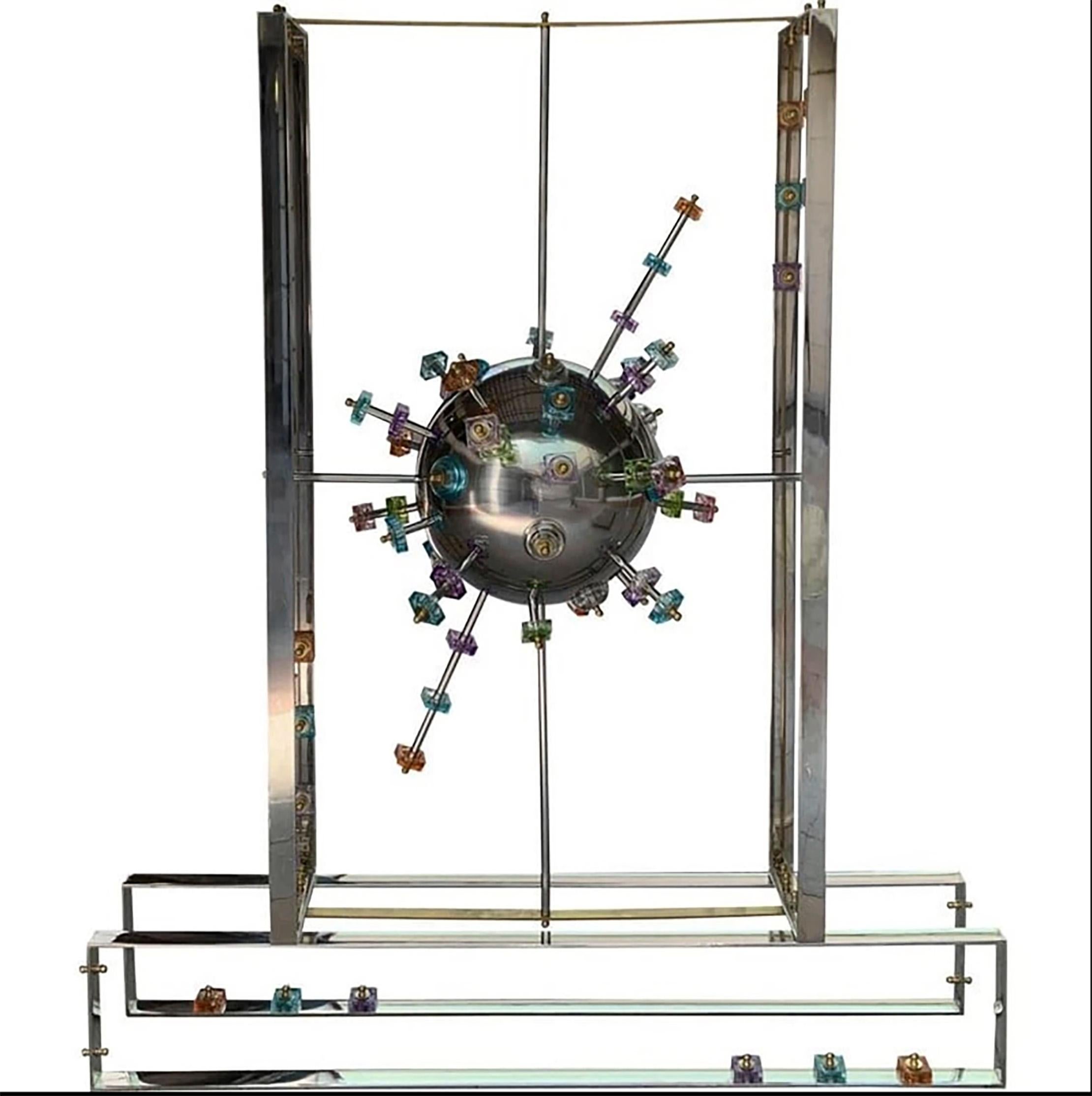 Vintage Eric Katz Constellation 2019
Wood, glass, metal leaf, bronze, brass

Signed

One of a kind
Hauteur 191 cm
Largeur 164 cm
Profondeur 77 cm