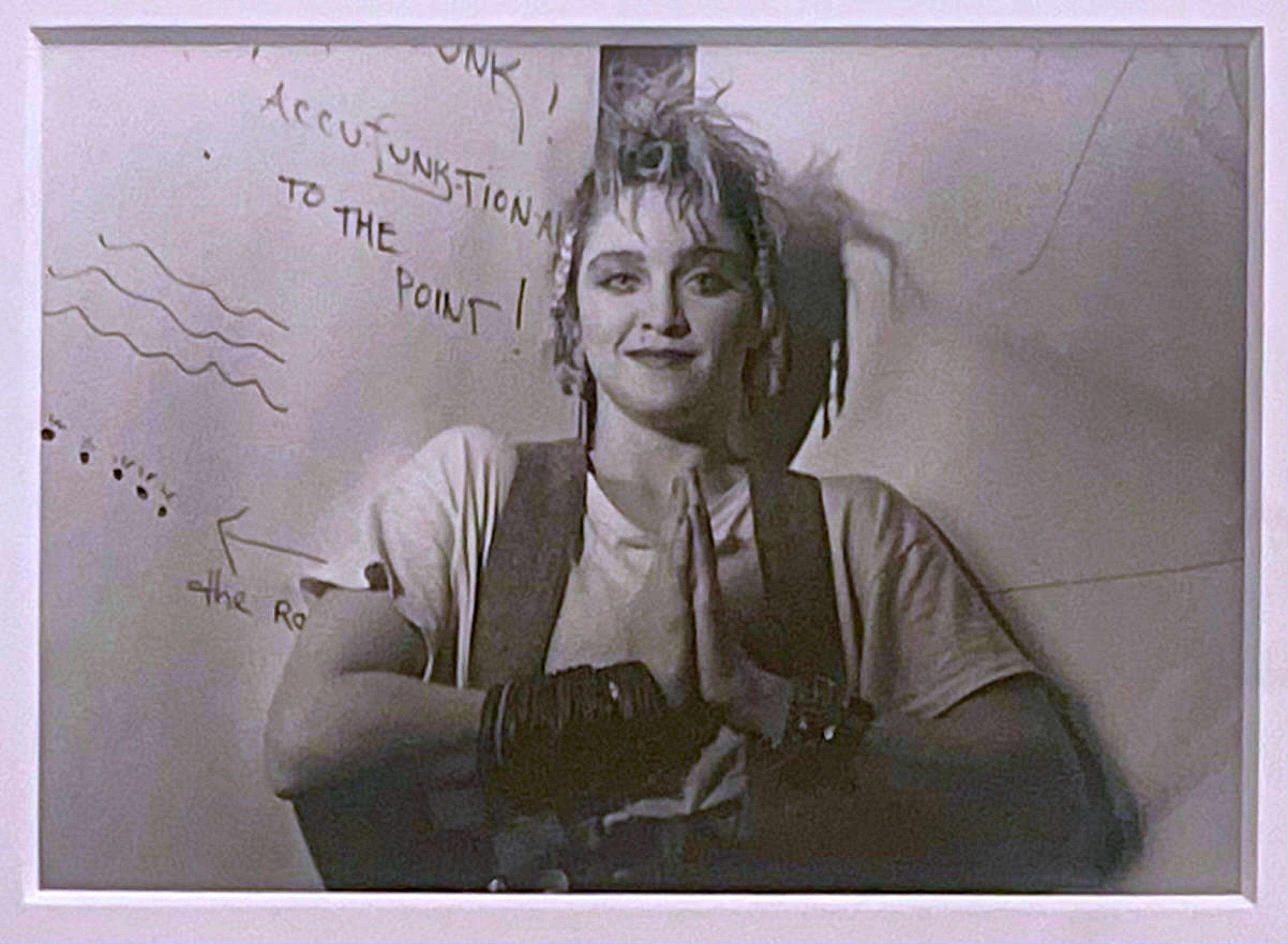 Madonna at Danceteria NYC 1983 Memorial for Michael Stewart photograph, Signed - Pop Art Photograph by Eric Kroll