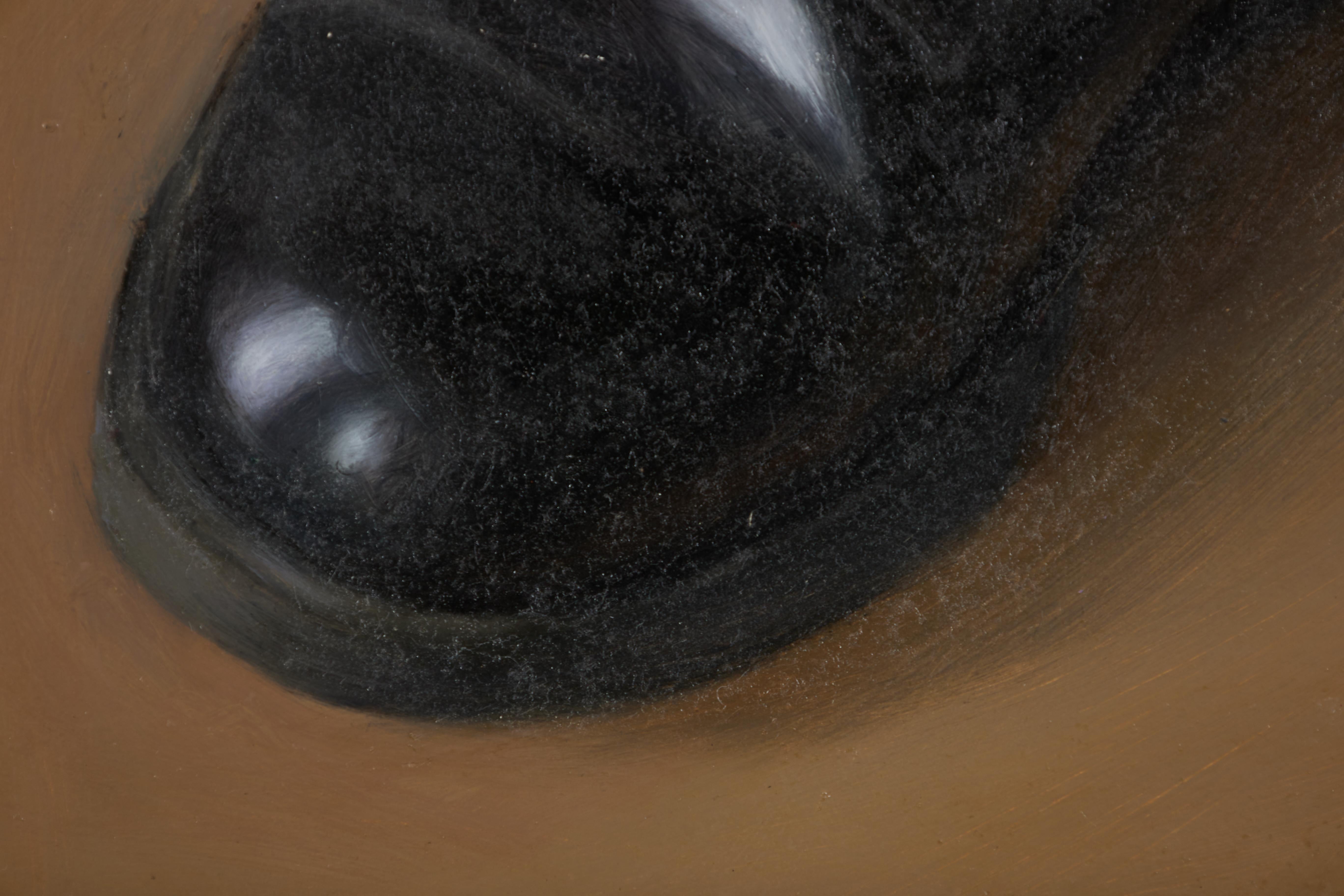 Eric Kunde (Amerikaner, geb. 1969) 
Schuhe, 1993
Öl auf Platte
Signiert und datiert oben rechts
12 Zoll H. x 16 Zoll B.
17 Zoll H. x 21 Zoll B., wie gerahmt

Eric Kunde, geboren 1969, hat sich als zeitgenössischer Künstler etabliert.
Künstlerin, die