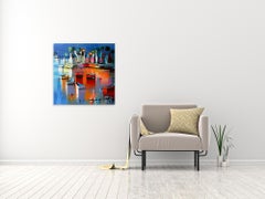 L'abri Du Marin - Ships In The Ocean - Landscape Painting by Eric Le Pape