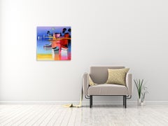 Les 3 Barques - Ships In The Ocean - Landscape Painting by Eric Le Pape