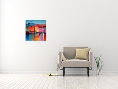 St Tropez  - Ships In The Ocean - Landscape Painting by Eric Le Pape